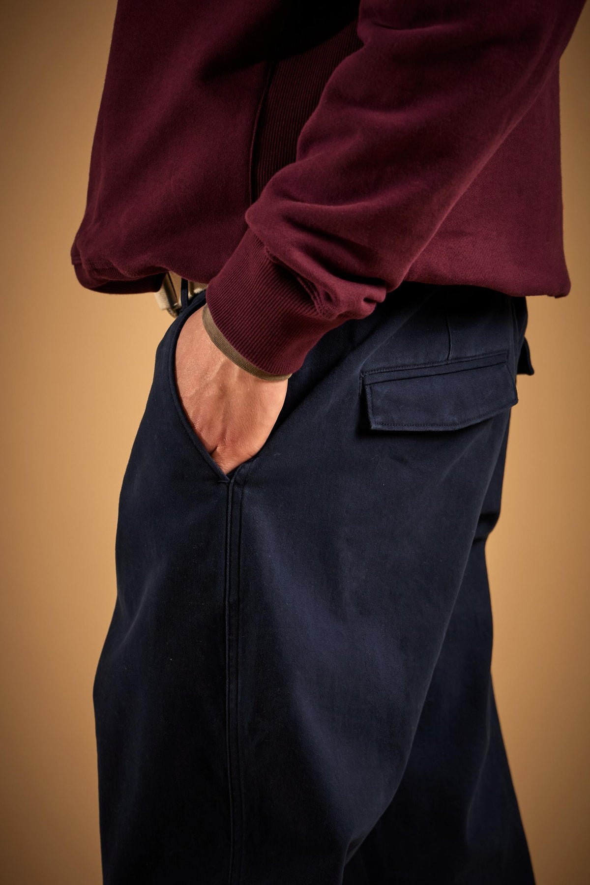 Men's chino trousers in stretch cotton twill - Eward