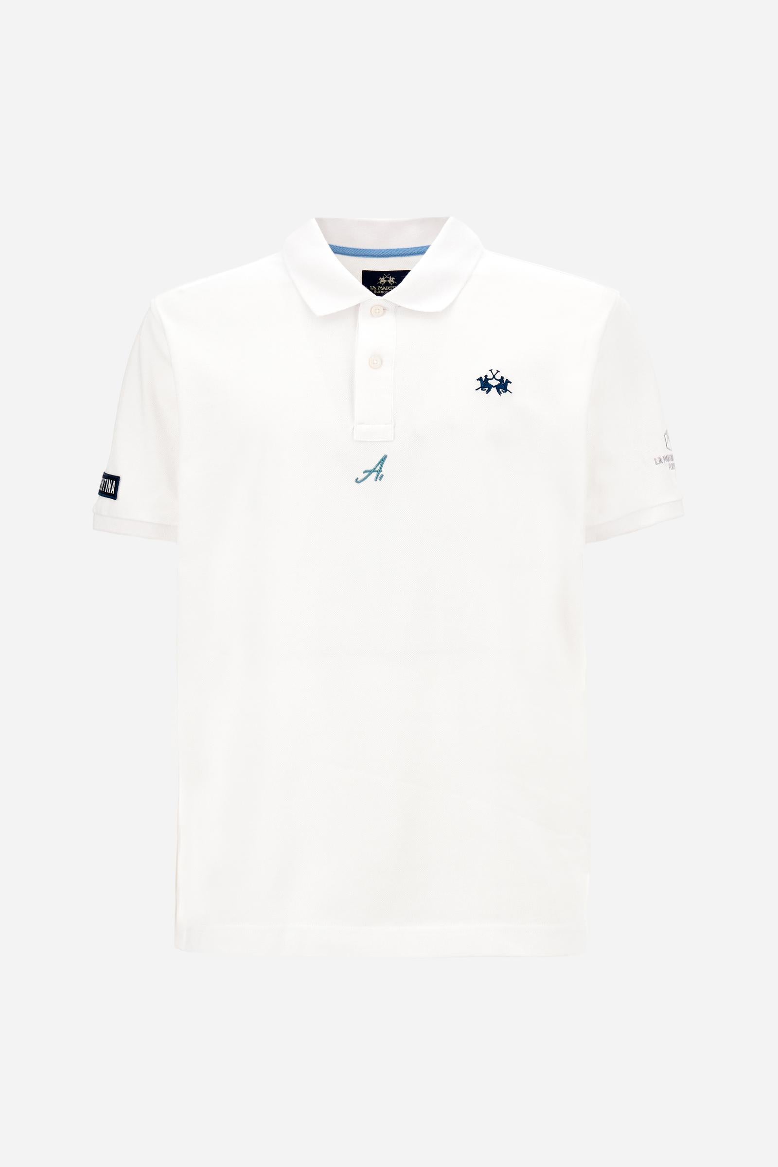 Men’s short-sleeve piqué polo Nations collection - Charo