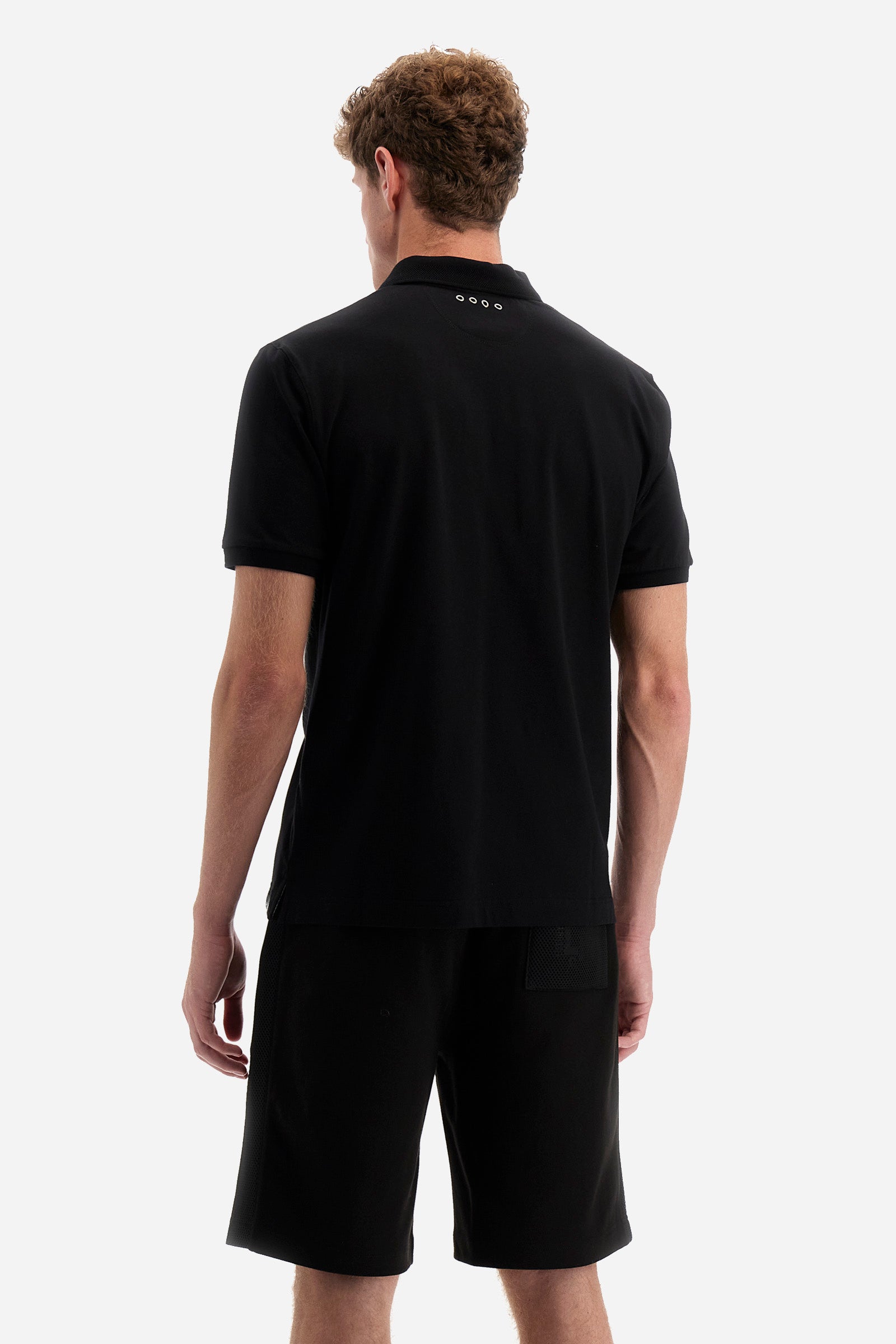 Regular-fit polo shirt in elasticated cotton - Yodrak