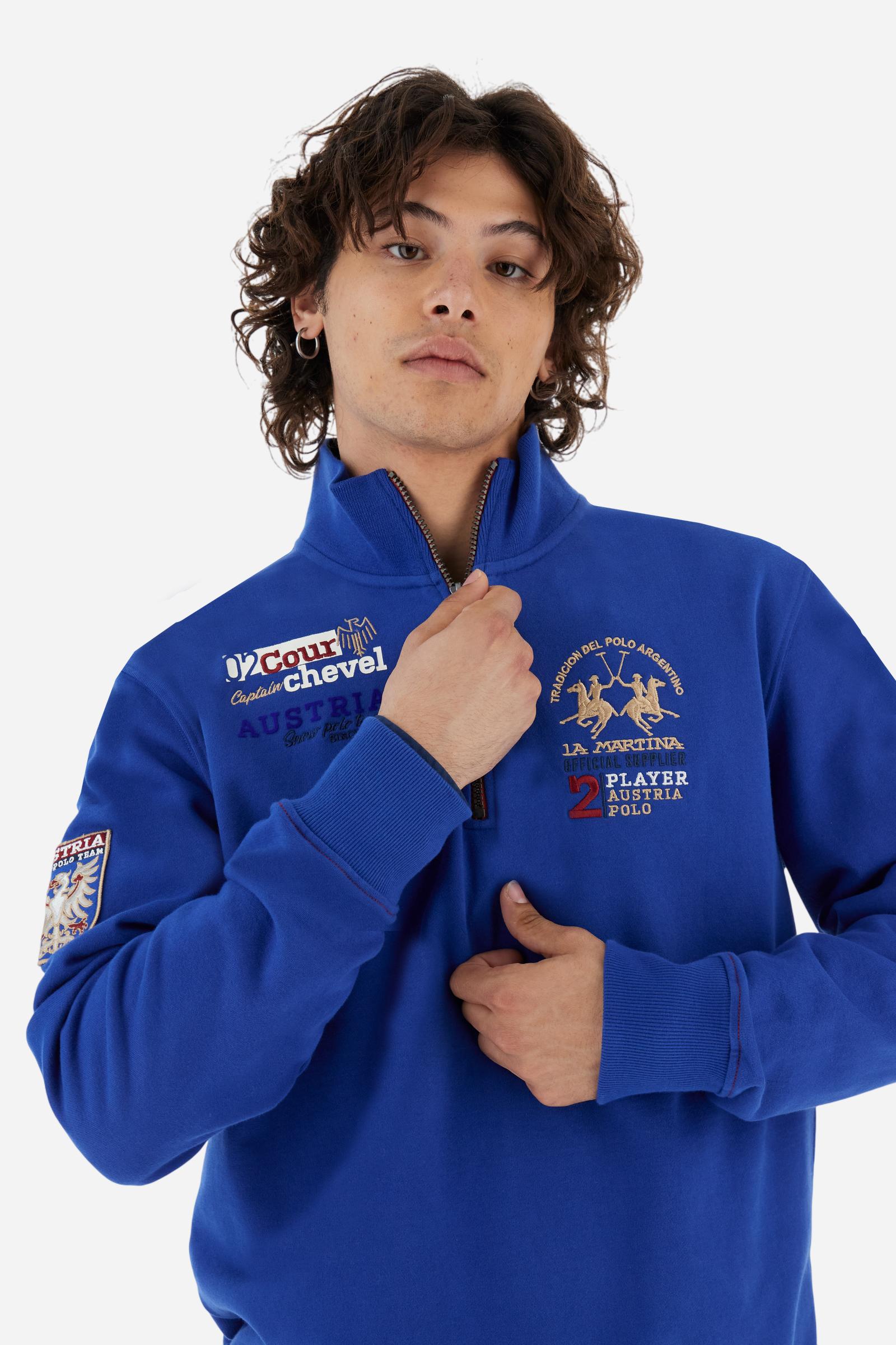 Men's half‑zip mock‑neck sweatshirt - Boris – La Martina