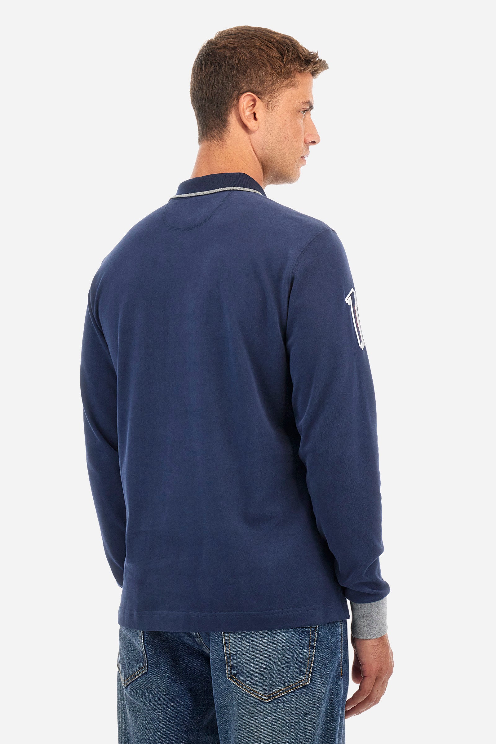 Regular-fit polo shirt in cotton - Stefano