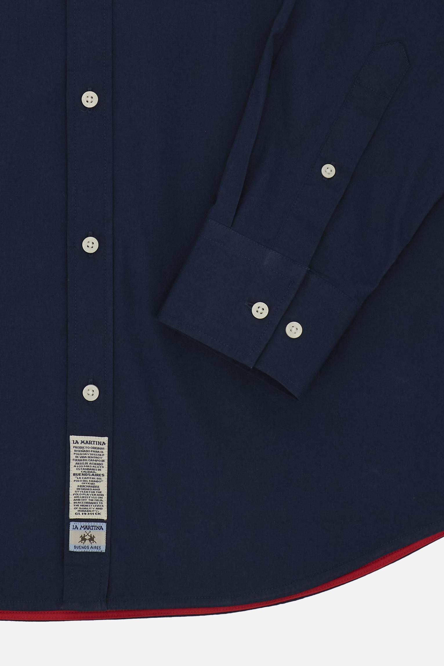 Men’s long-sleeved poplin shirt Italia Edition - Clemar