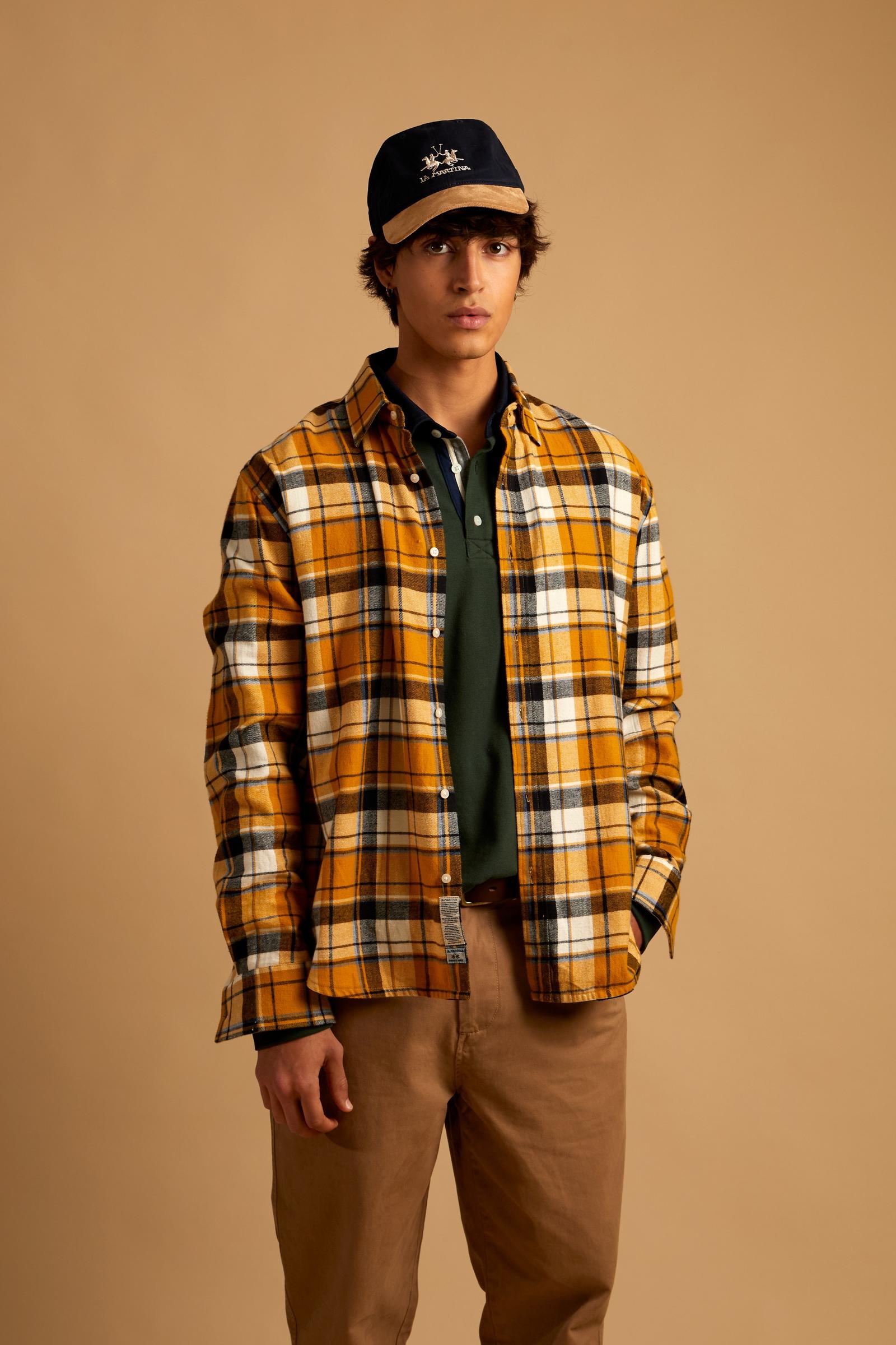 Men's shirt in tartan cotton flannel - Darwin