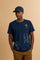 Men’s short-sleeve cotton jersey T-shirt. Crew-neck style with regular fit, enriched with embroidered crests and a large Guards print. - Navy                                                                                                                                                                                                                                                                                                                                                                                   