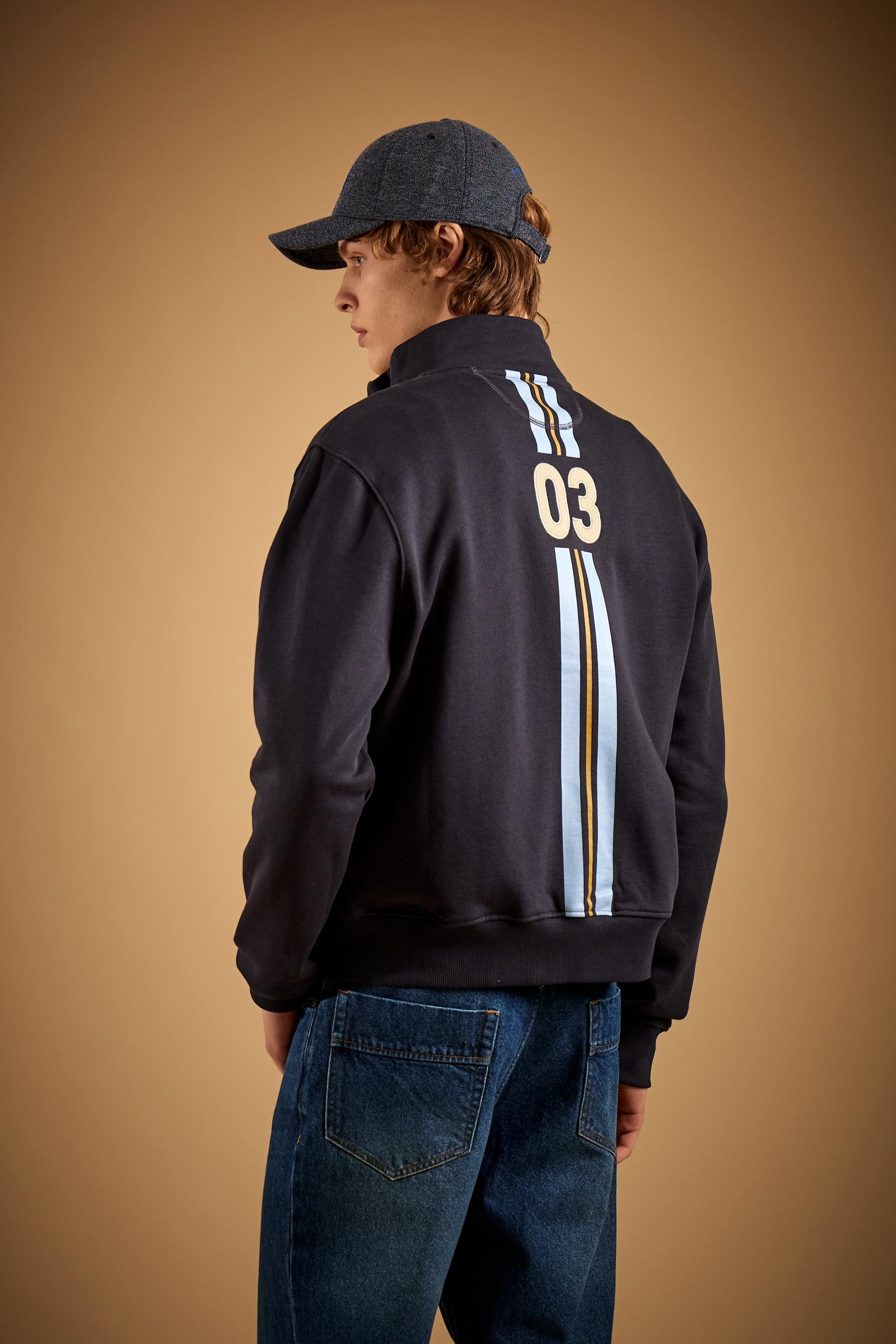 Herren-Fullzip-Sweatshirt aus angerauter Baumwolle Argentina - Dafydd