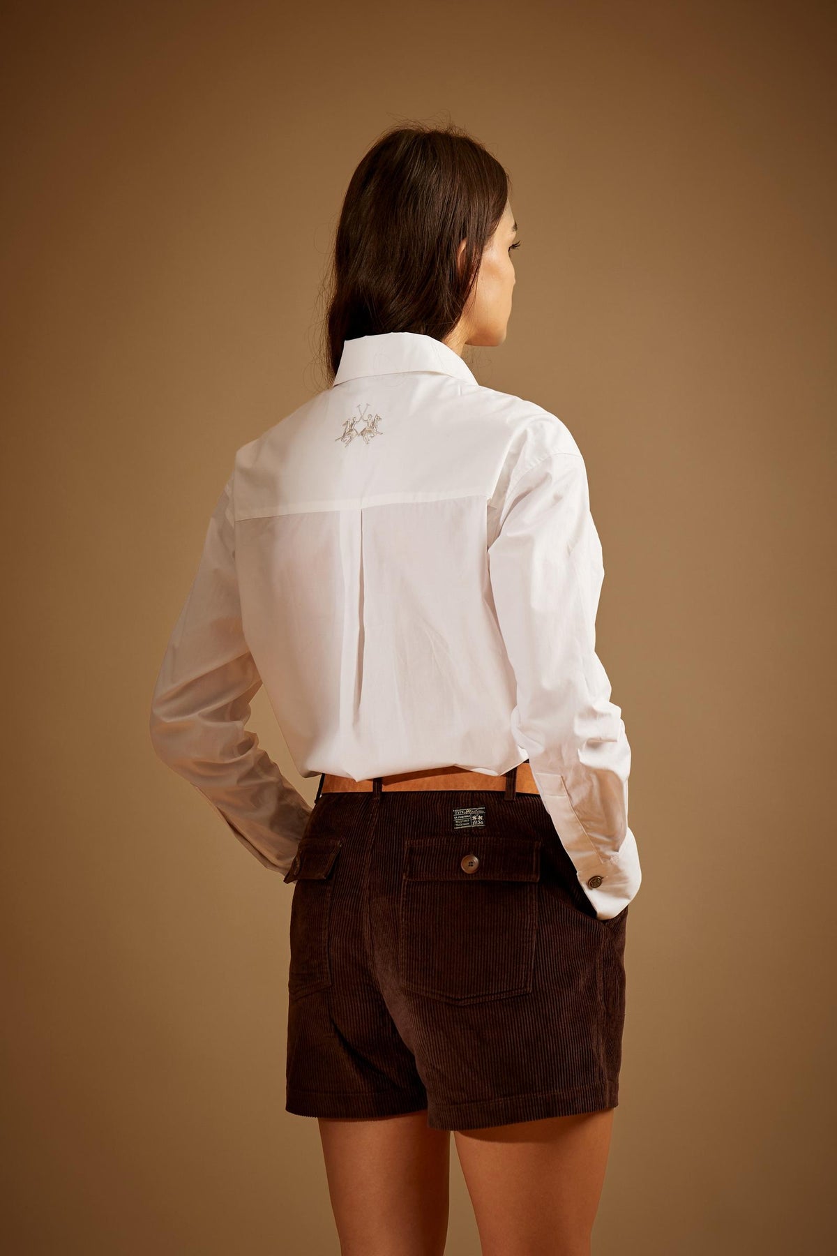 Camicia donna popeline di cotone con alamari - Doris