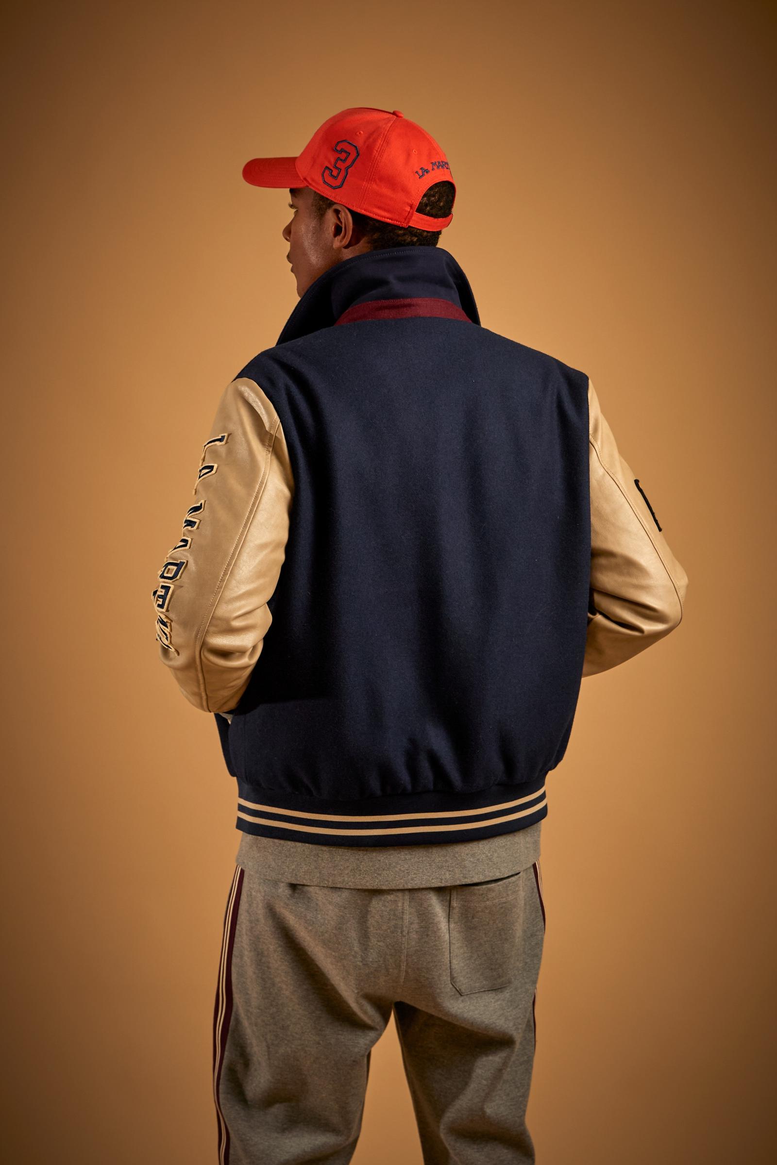 Padded college jacket in wool felt - Dallas