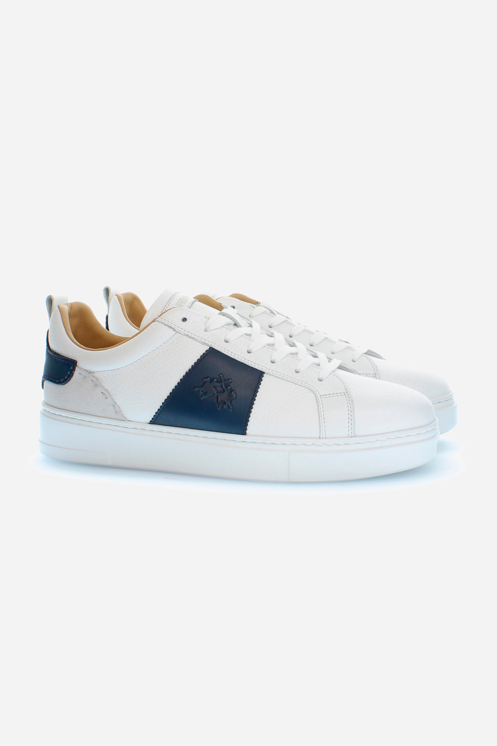 Men's trainers in leather and suede