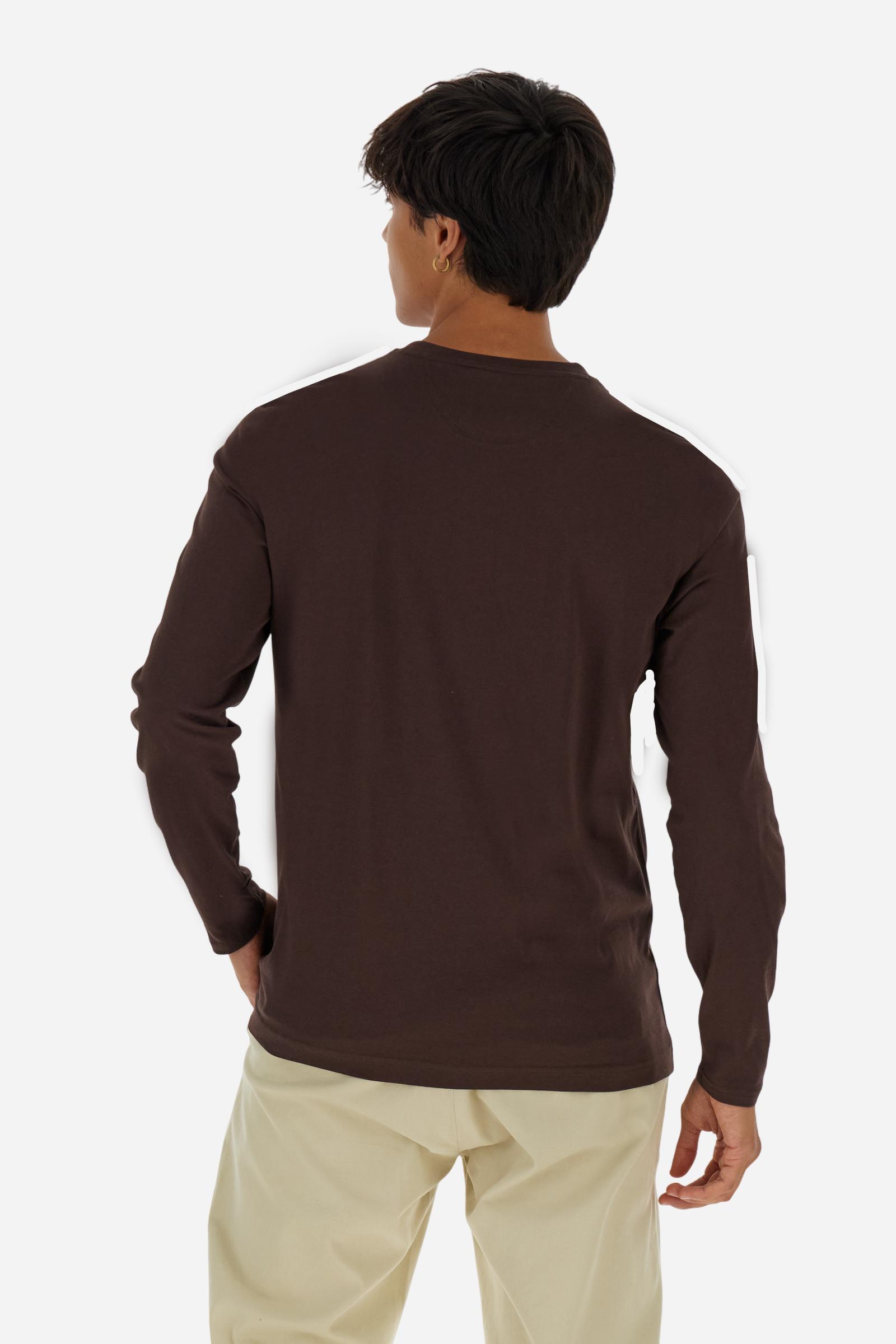 Camiseta de hombre de cuello redondo en jersey de algodón básica - Benjy