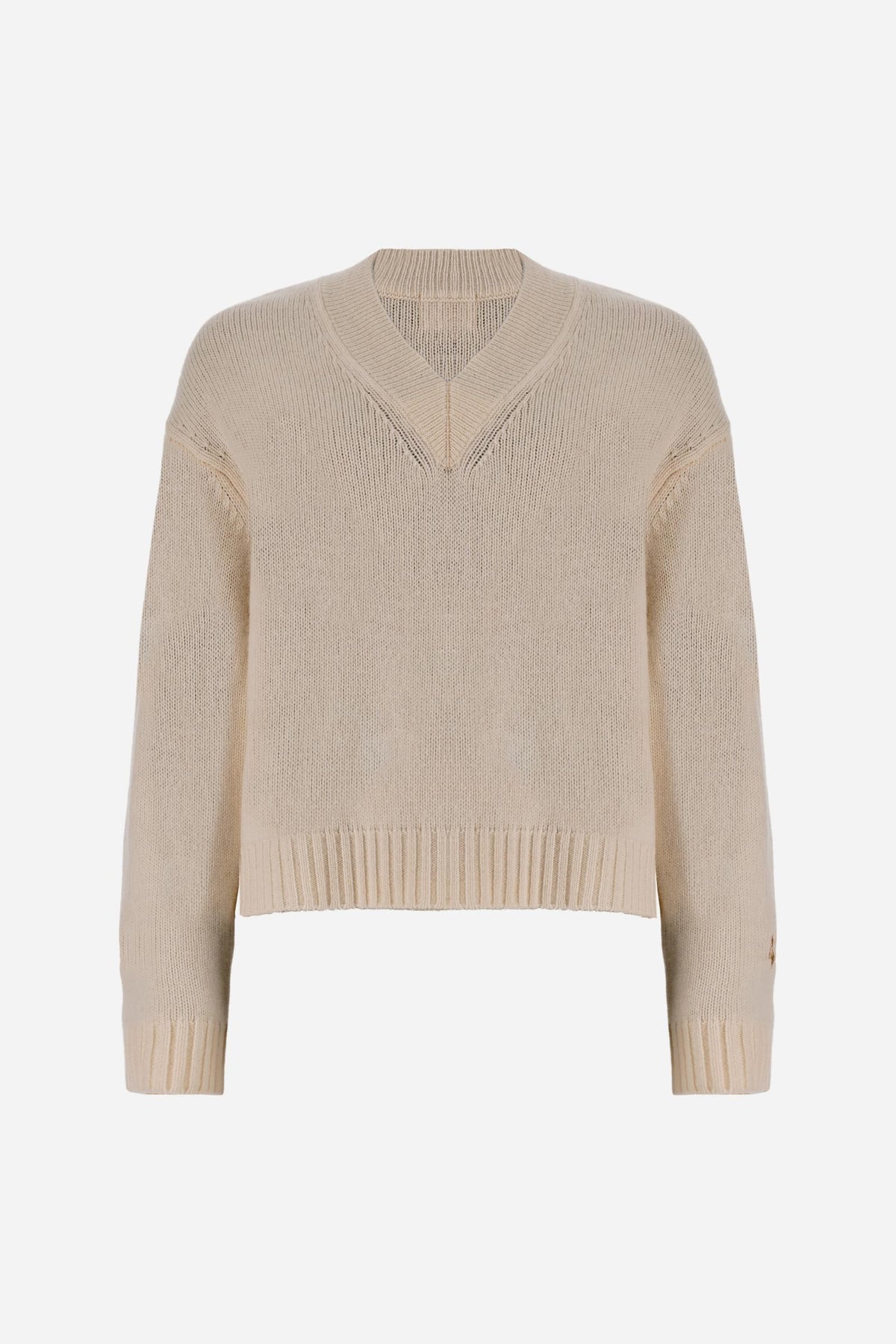 Women's V-neck merino wool sweater - Erendira