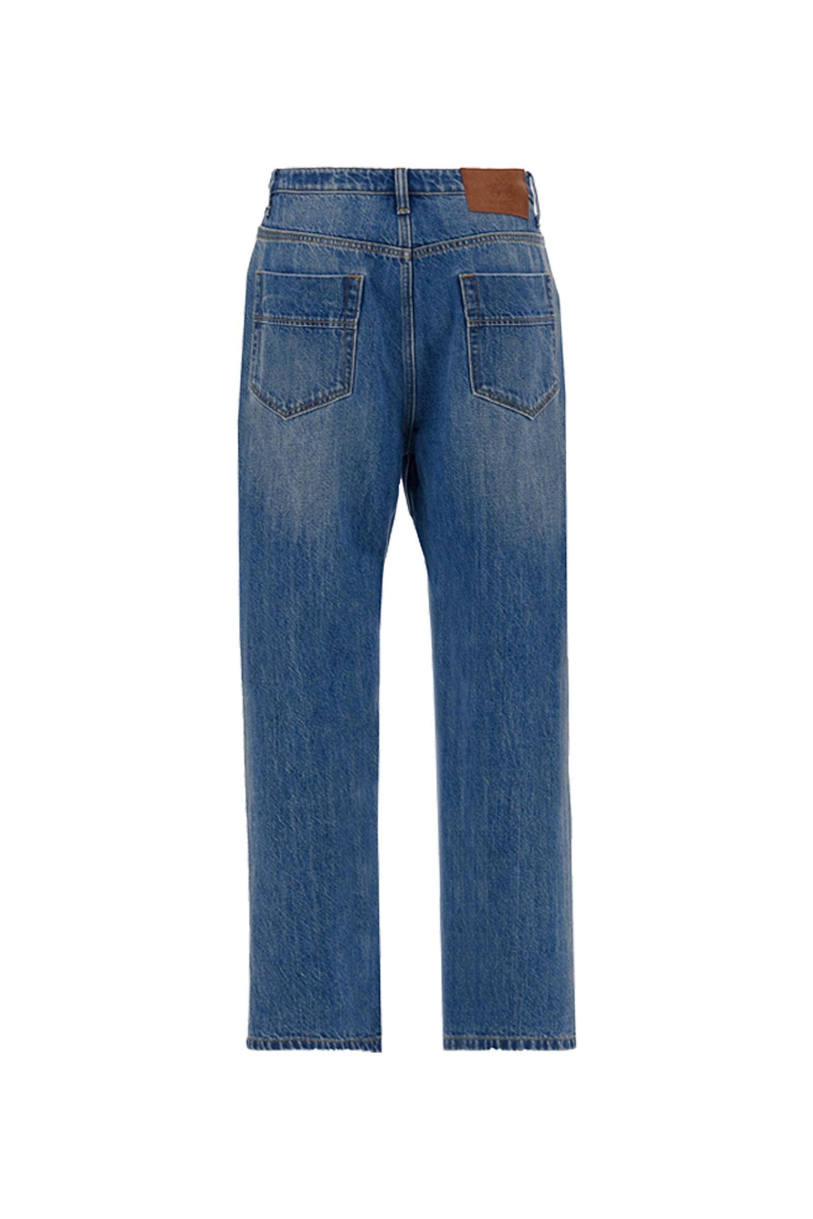 Jeans hombre en denim lavado medio regular fit en algodón – Carl