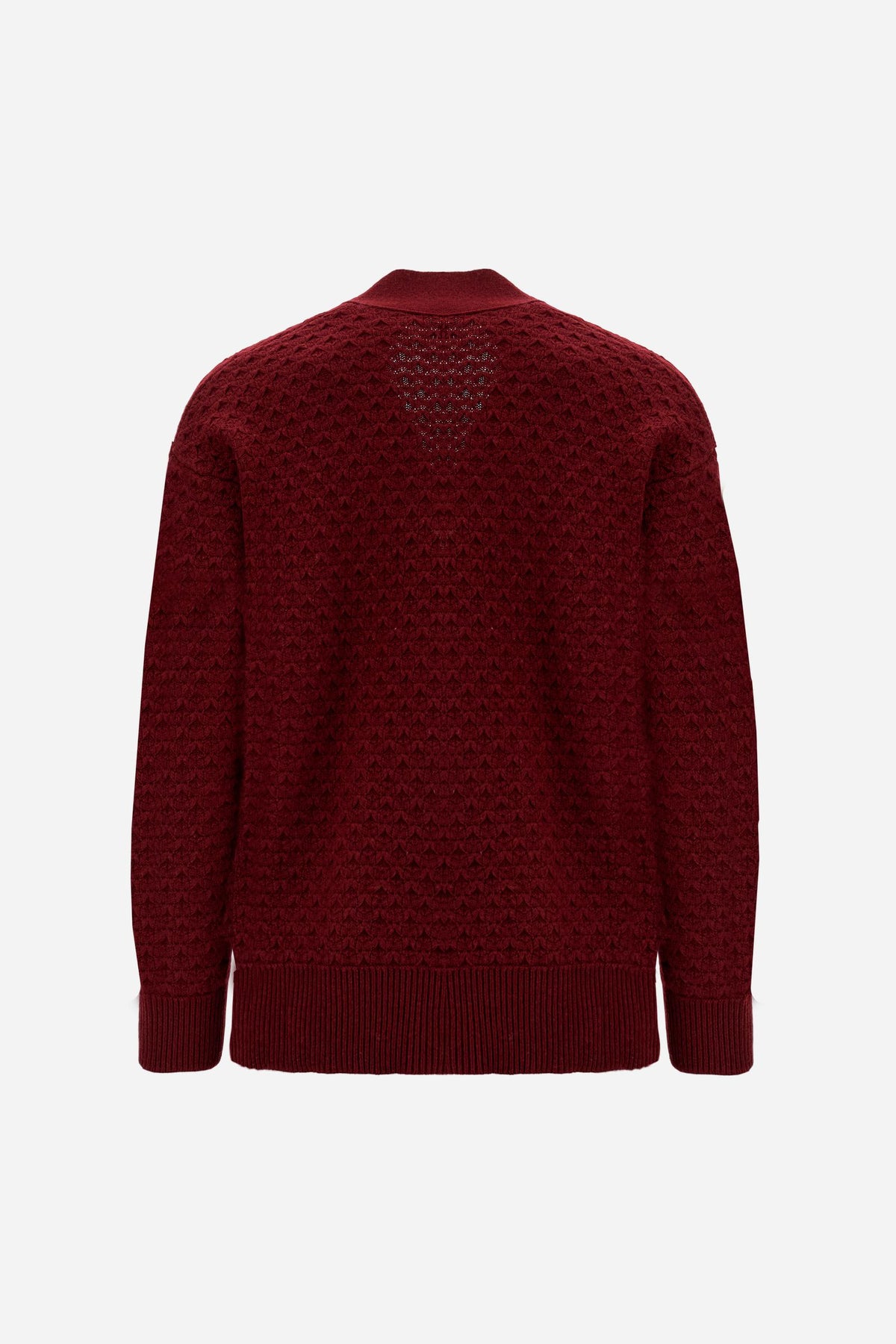 Men's cable knit cardigan in lambswool - Elric