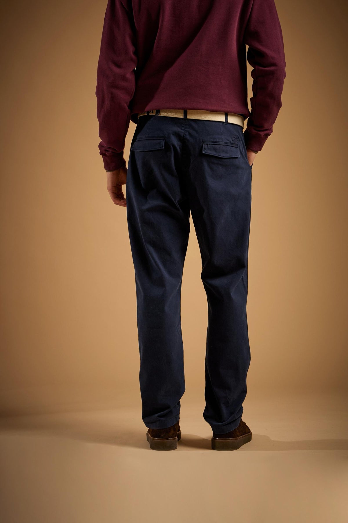 Men's chino trousers in stretch cotton twill - Eward