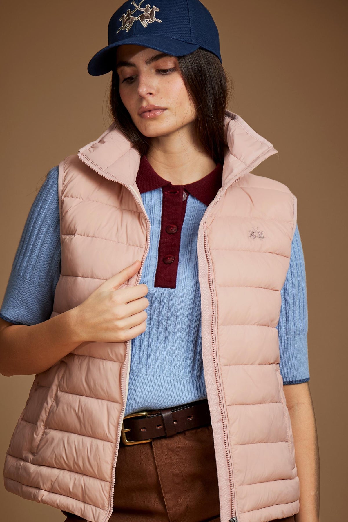 Women's high-neck padded nylon vest - Deonne