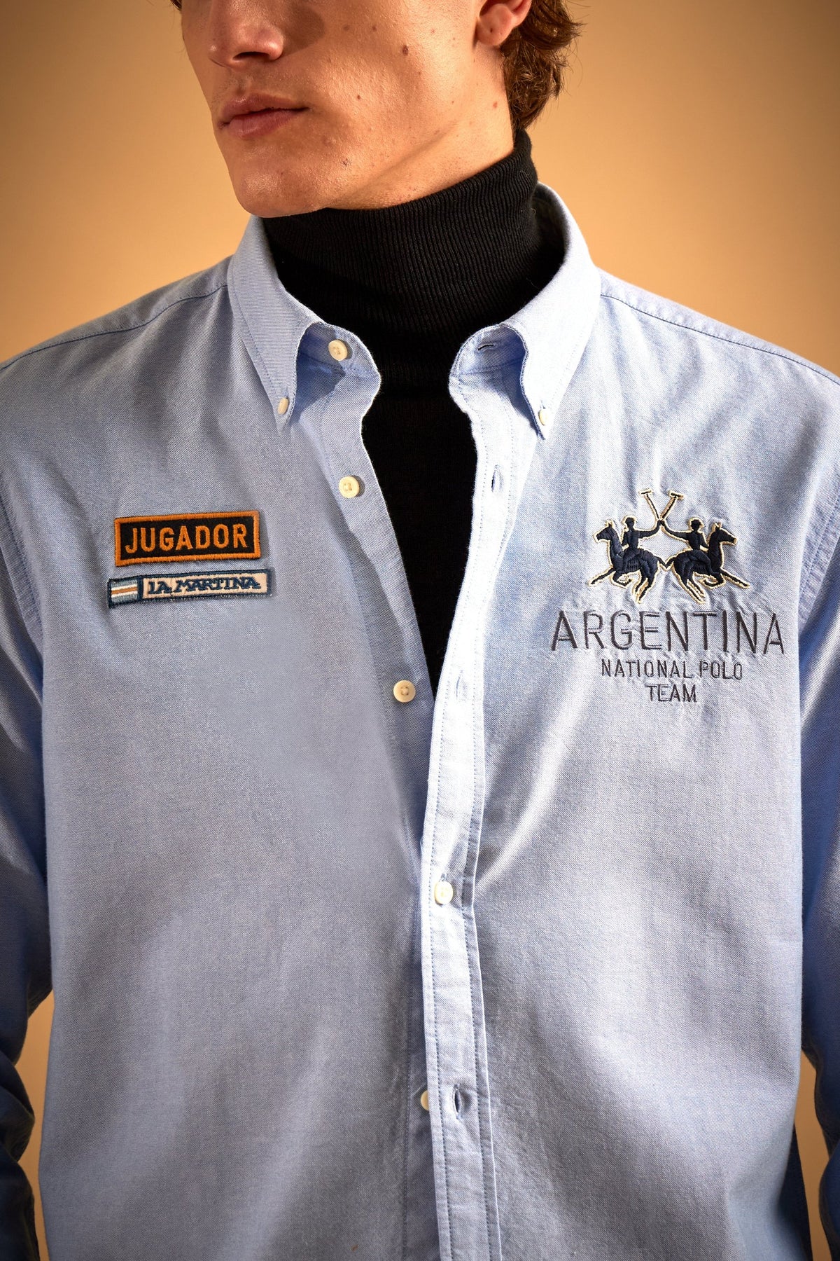 Men's Oxford Cotton Shirt with Argentina Patch - Digby