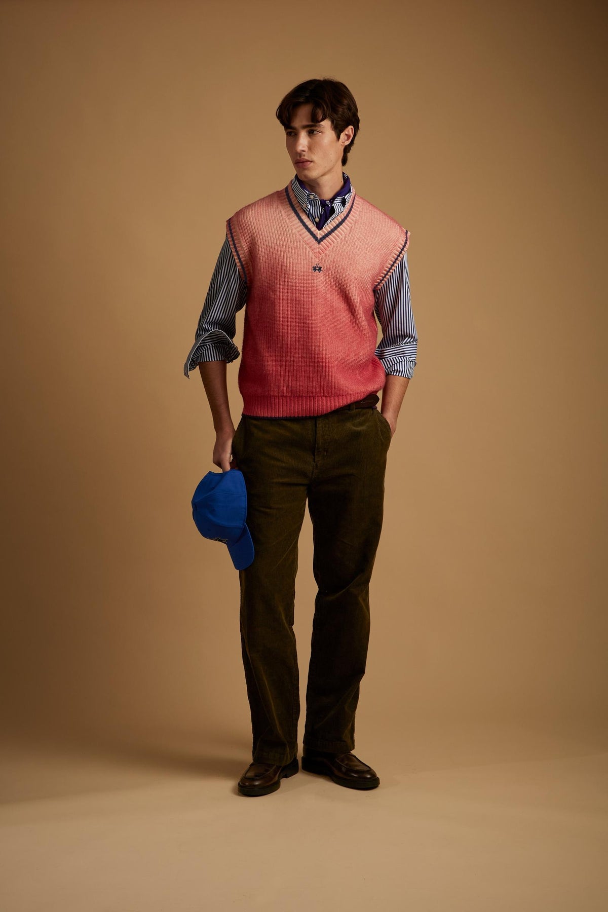 Men's chino pants in corduroy cotton - Edoardo