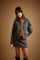 Veste courte pour femme en feutre de laine à carreaux - Dane