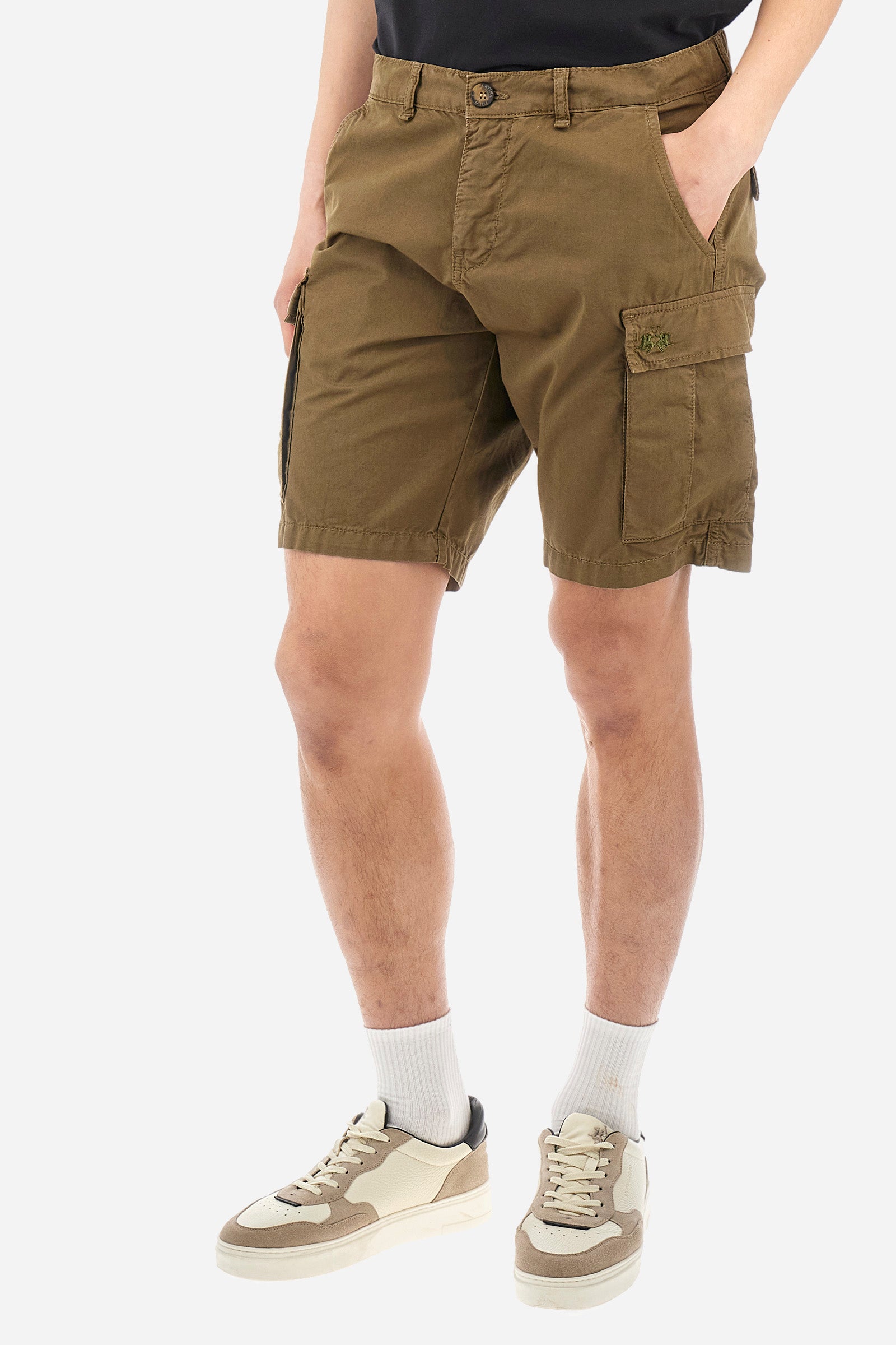 Regular-fit Bermuda cargo shorts in cotton - Yeoman