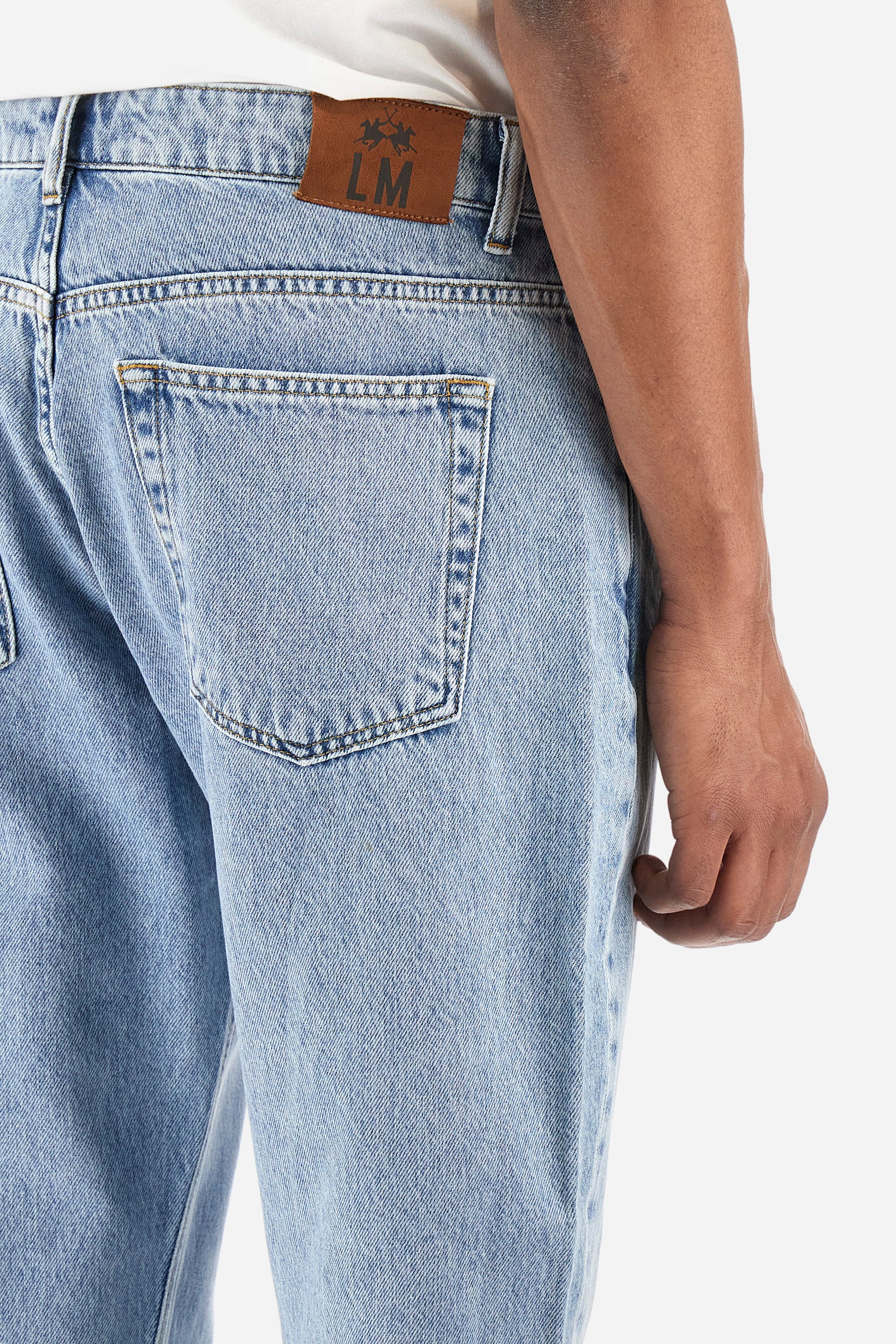 Regular-fit 5-pocket jeans in cotton - Yosef