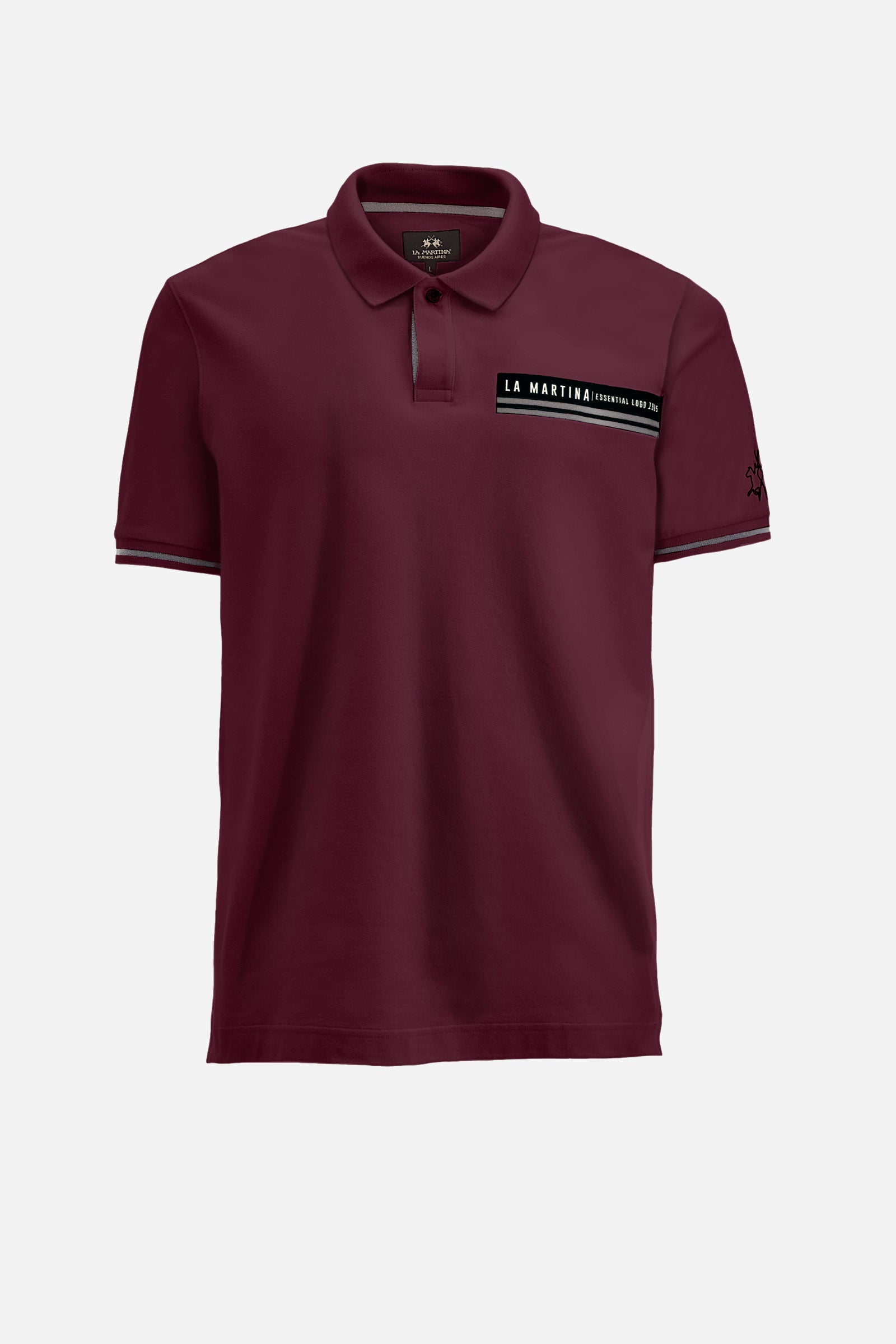 Regular fit polo shirt in stretch cotton - Zaccariah