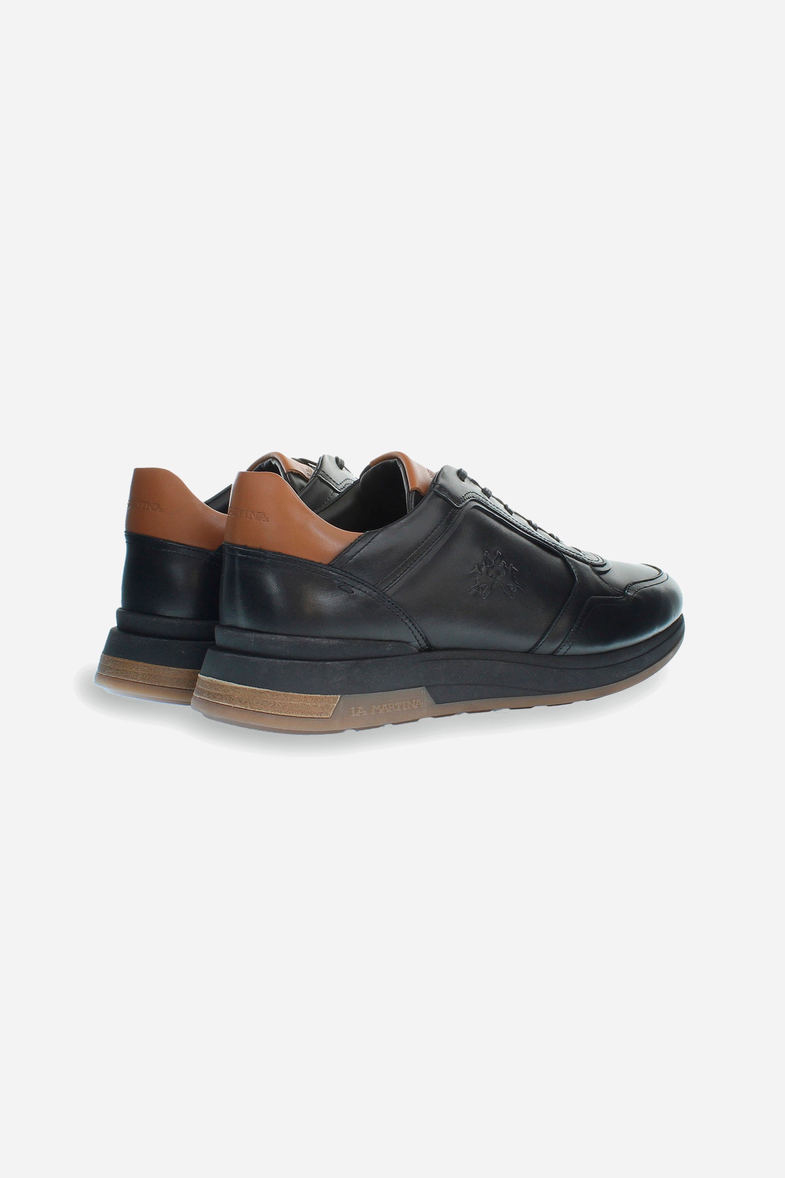 Men's leather and suede trainer - "Route 40"