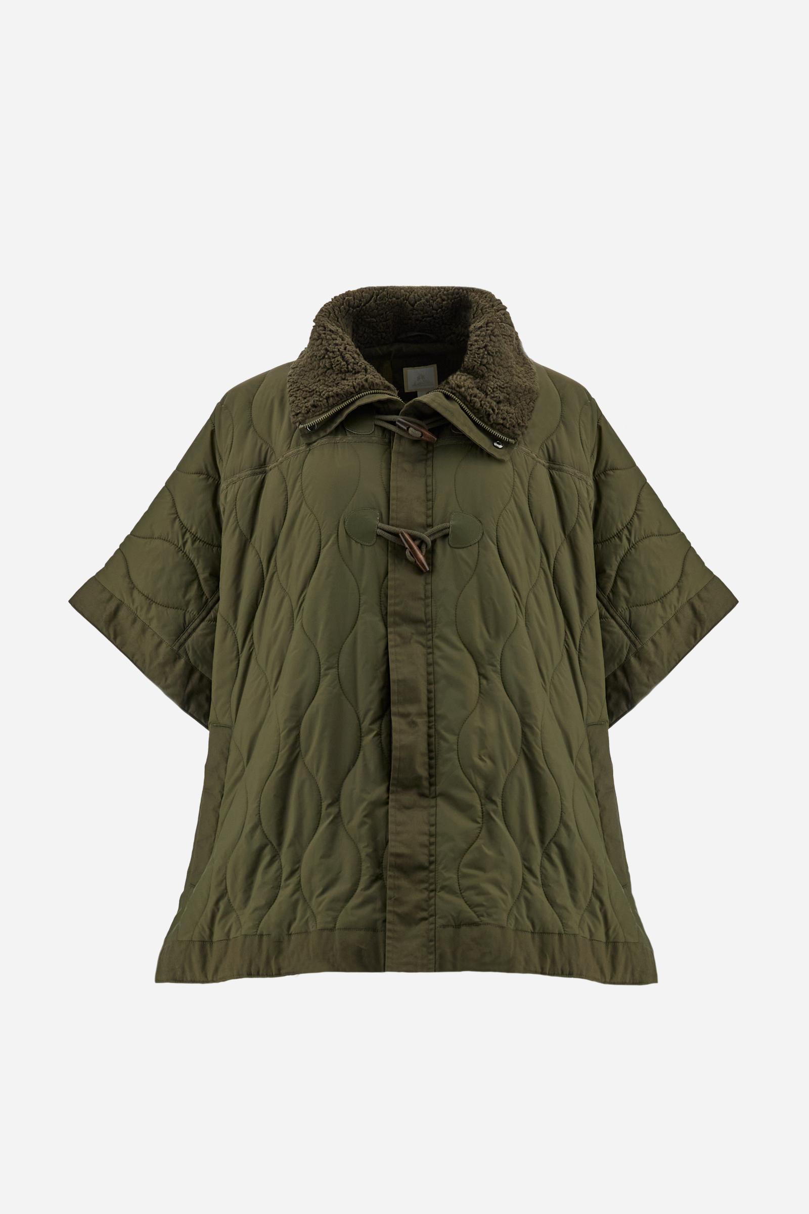 Short women's quilted nylon cape - Desideria