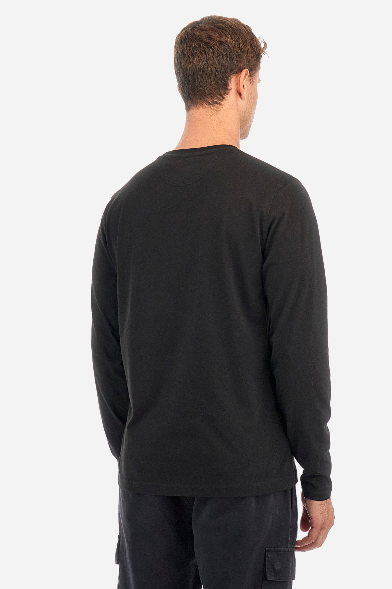 Regular-fit long-sleeved T-shirt in cotton - Zephan