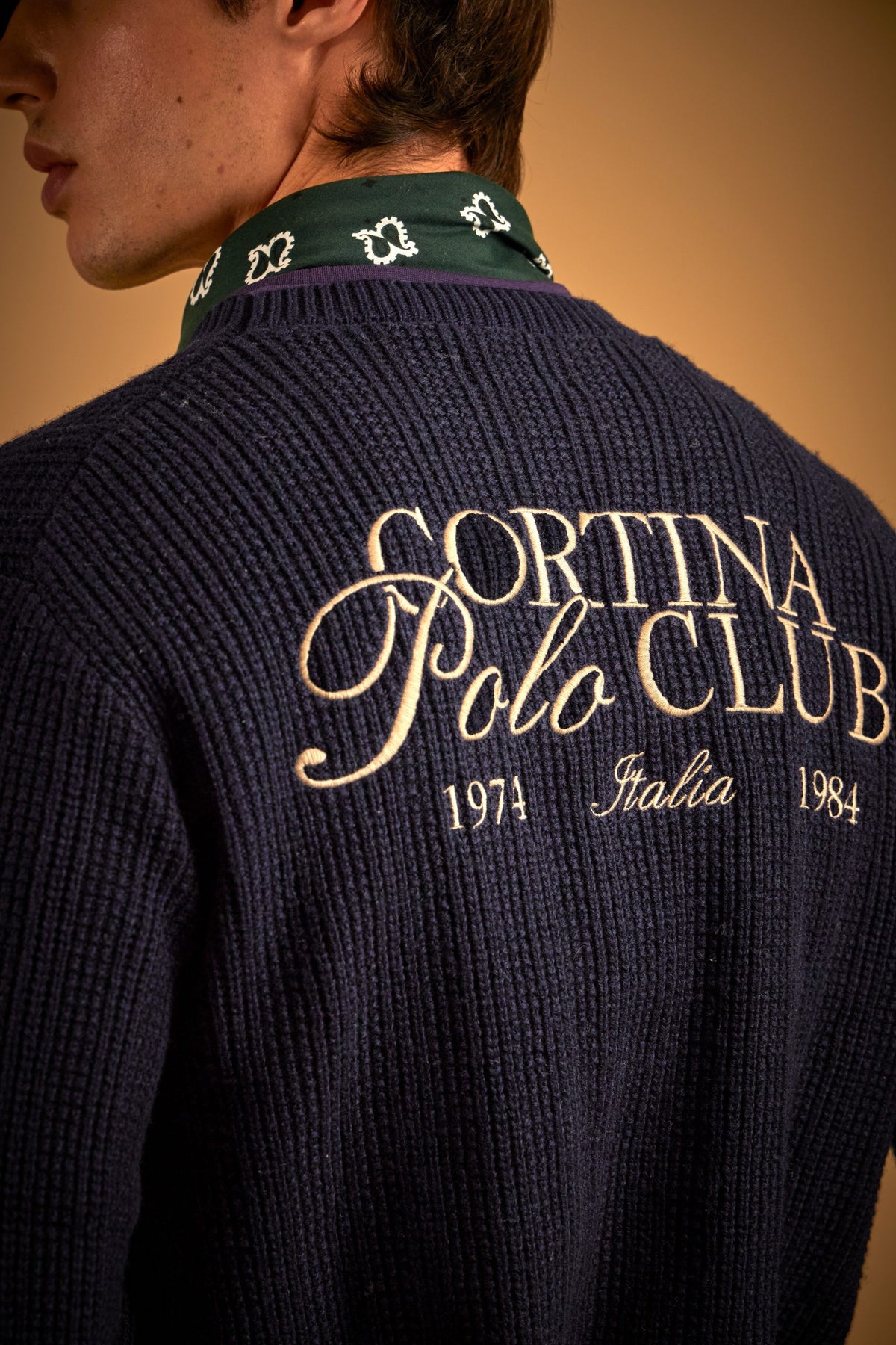 Men's crew neck sweater in wool blend Cortina Polo Club - Eric