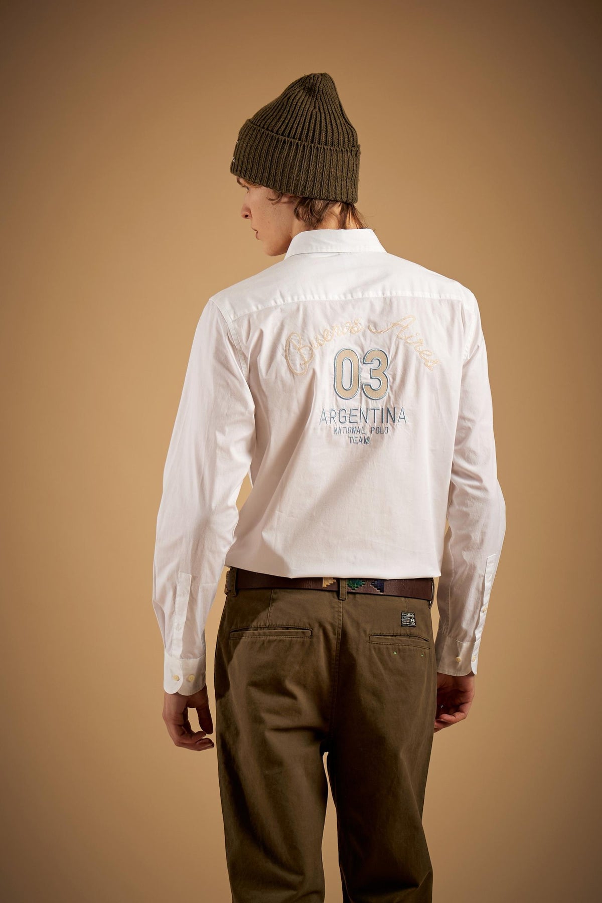 Camicia uomo popeline stretch ricami polo - Innocent