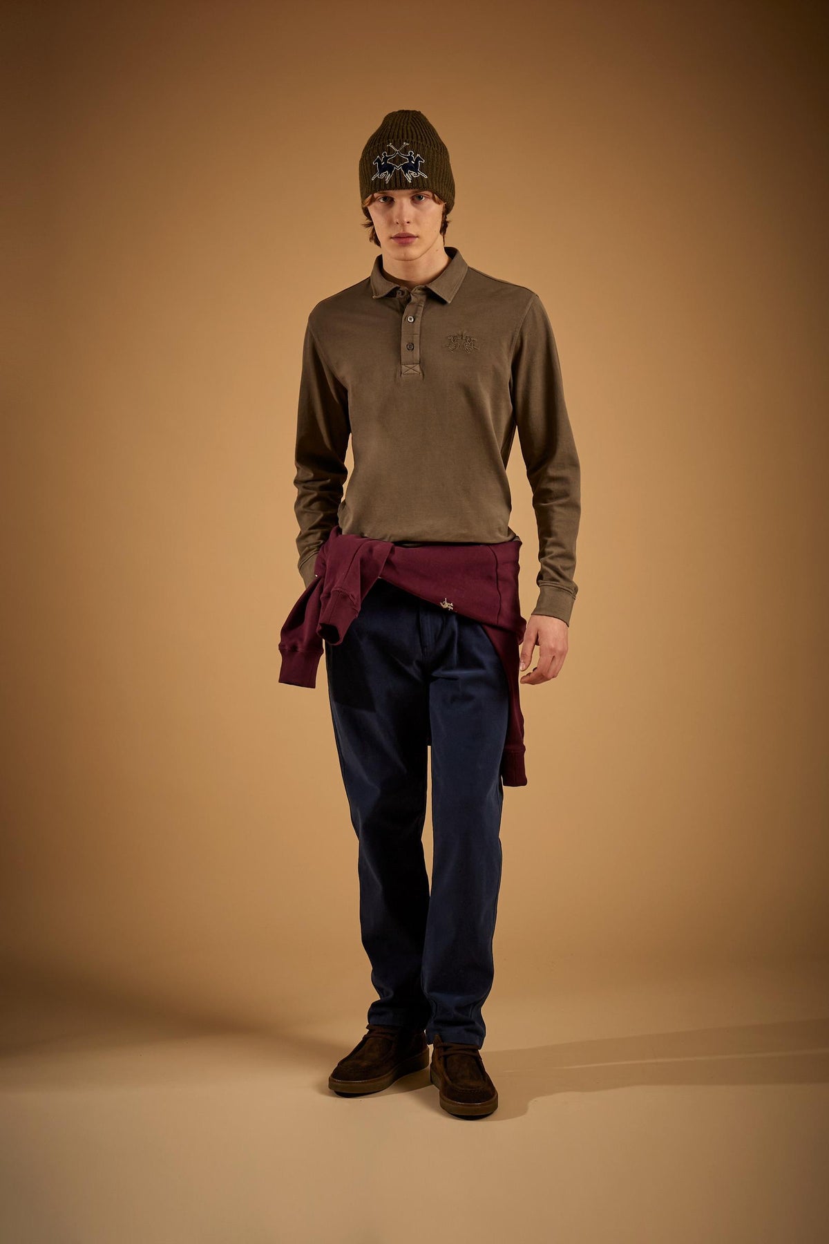Men's chino trousers in stretch cotton twill - Eward