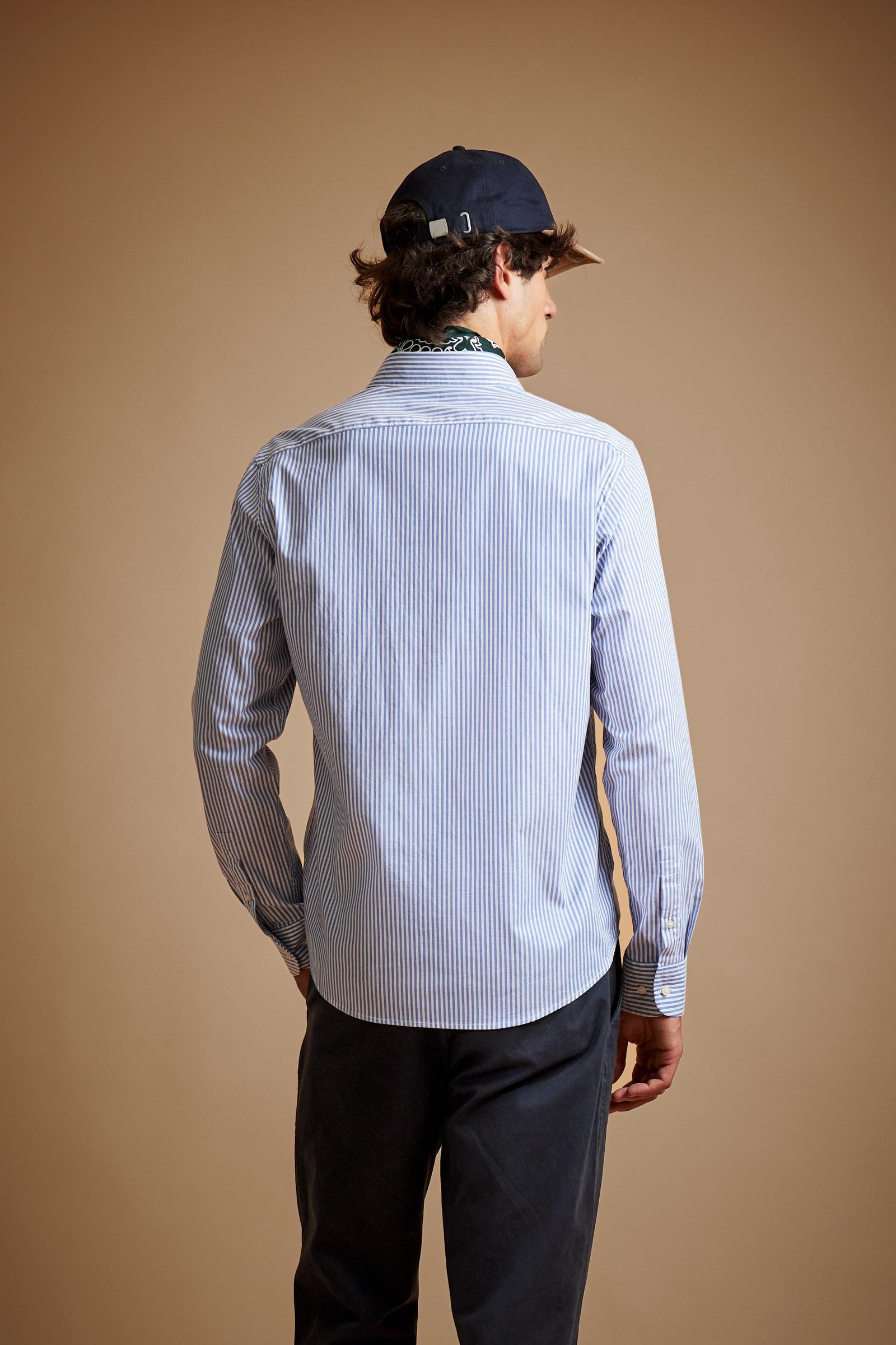 Men's oxford shirt with two-tone fine stripe
