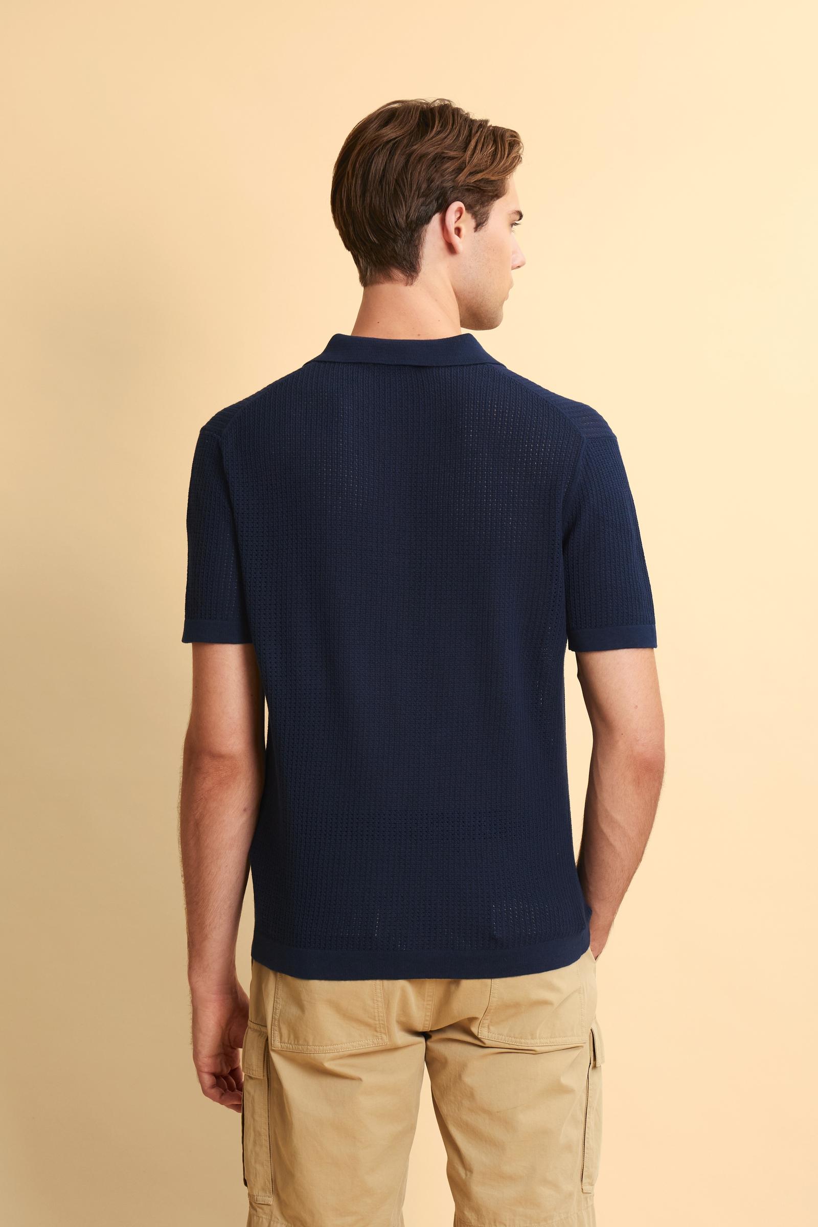 Polo Uomo in Maglia Traforata