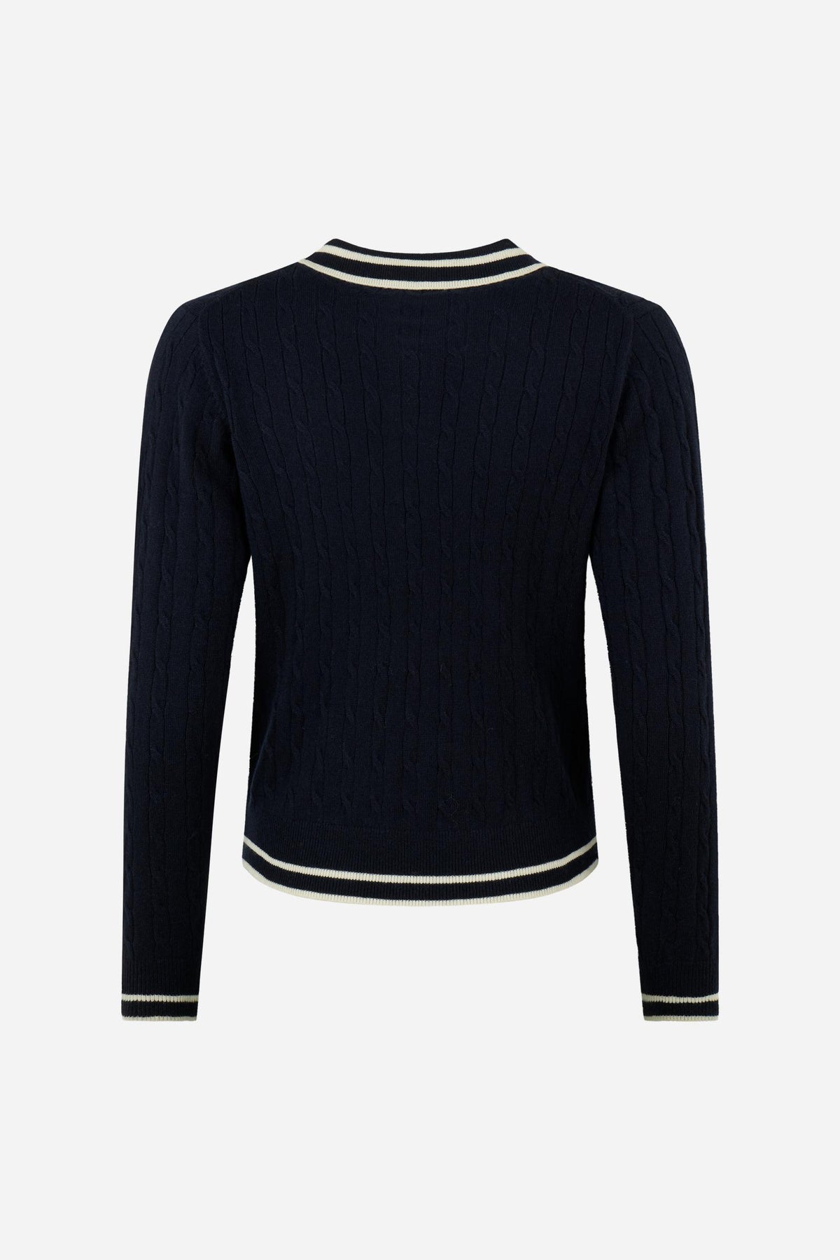 Polo femme en maille torsadée en laine d'agneau - Ellery