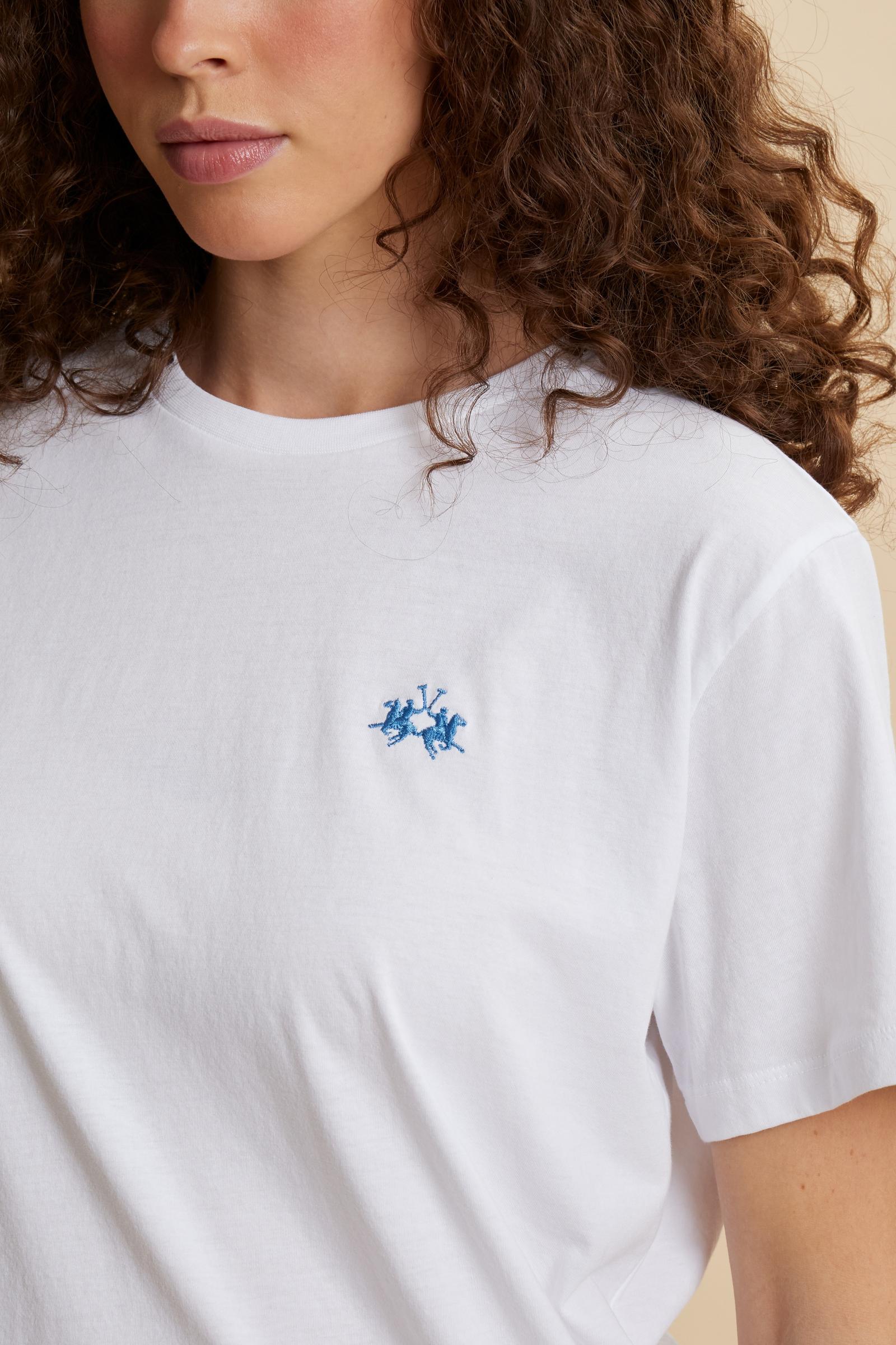 Women’s cotton jersey T-shirt with logo – Casta