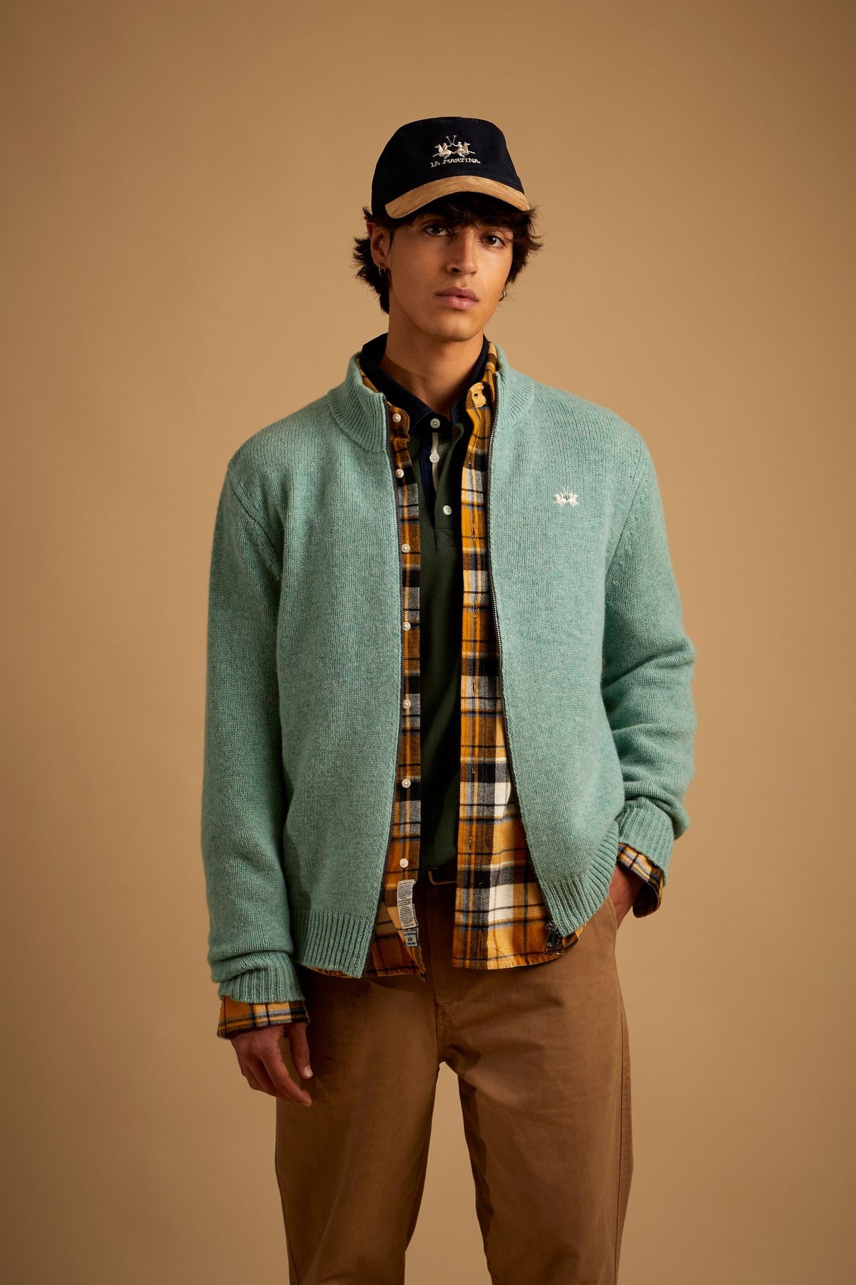 Pull homme à fermeture éclair intégrale en laine mérinos - Ero