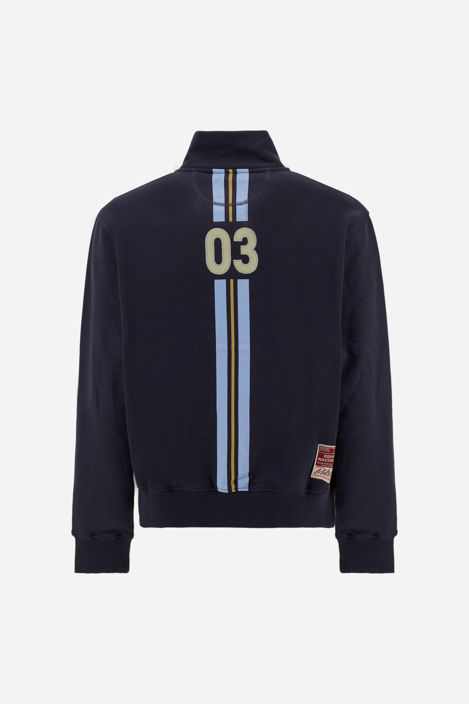 Herren-Fullzip-Sweatshirt aus angerauter Baumwolle Argentina - Dafydd