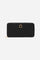 Zip around wallet in calfskin leather. Rectangular model with golden zip, interior compartments and branded metal detail. - Black                                                                                                                                                                                                                                                                                                                                                                                               