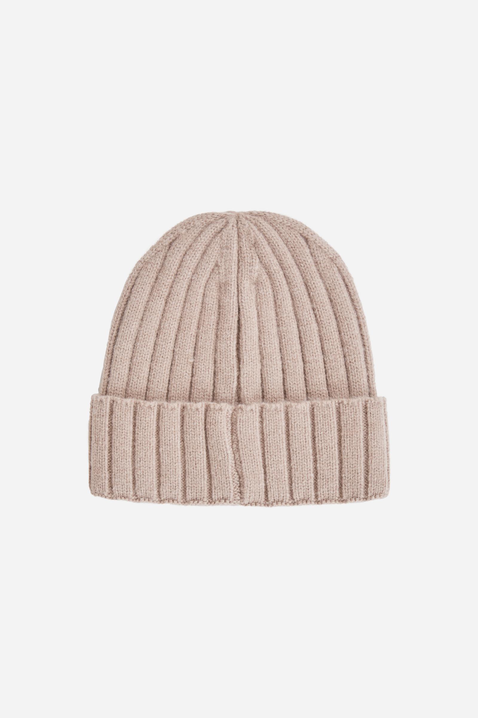 Men's ribbed wool blend beanie
