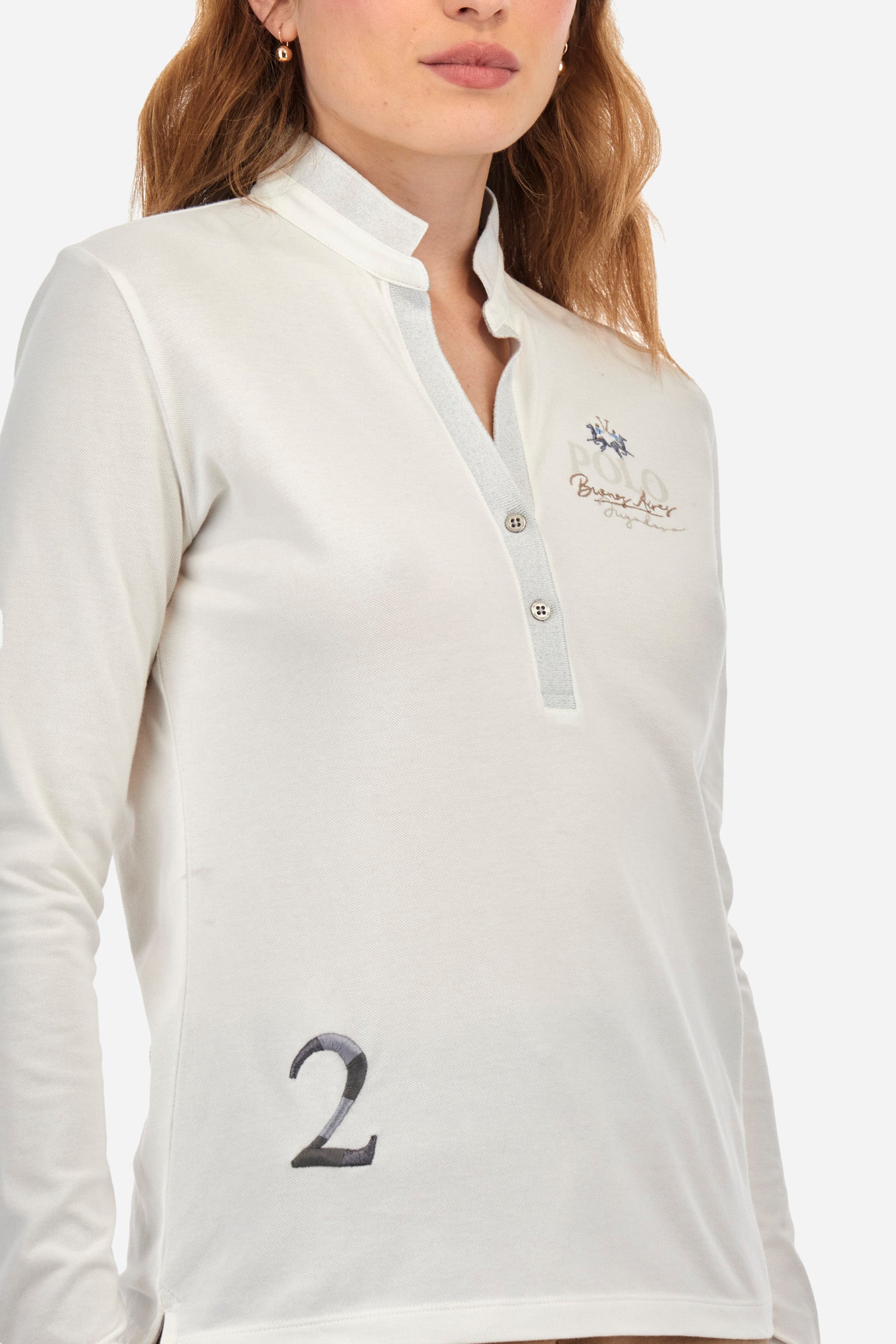 Regular fit stretch cotton polo shirt - Zooey