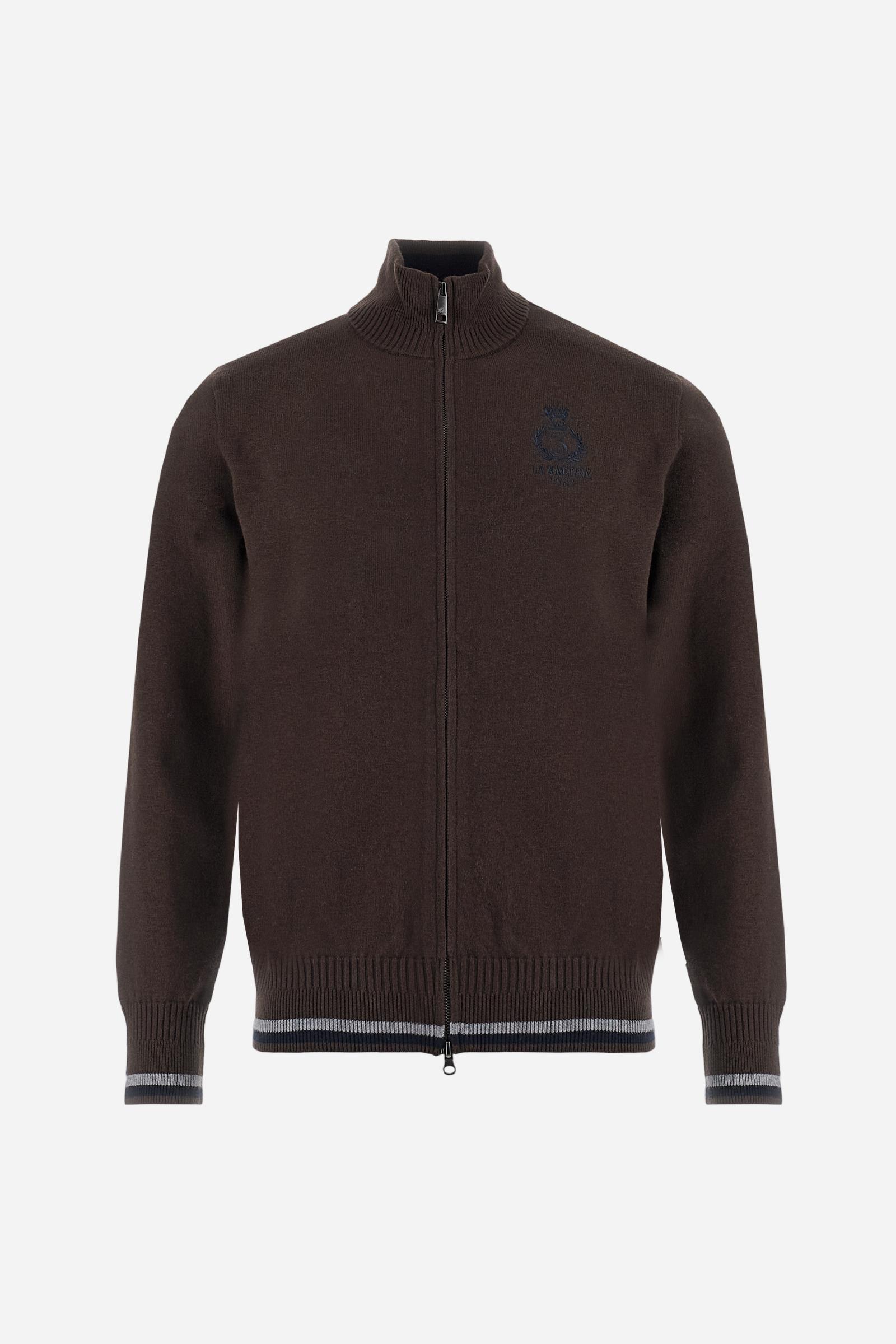 Maglione uomo full zip con collo alto Polo Club - Brooks