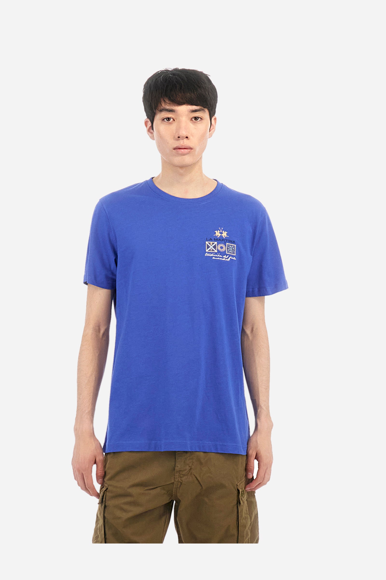 Baumwoll-T-Shirt mit mehrfarbigem Logo - Anastasios