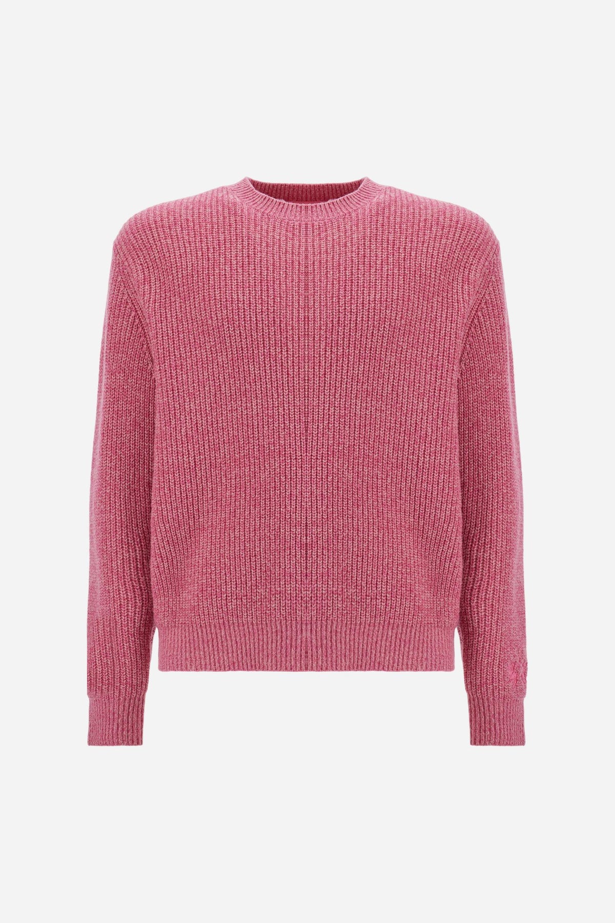Men's crew neck mouliné lambswool sweater - Eddy