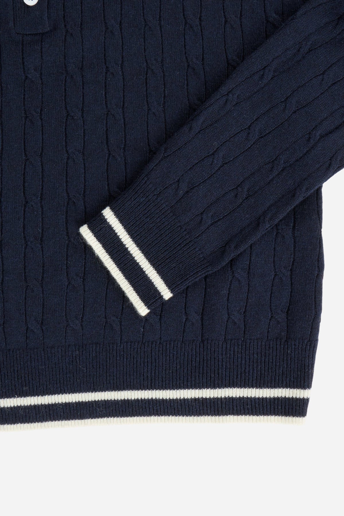 Polo femme en maille torsadée en laine d'agneau - Ellery
