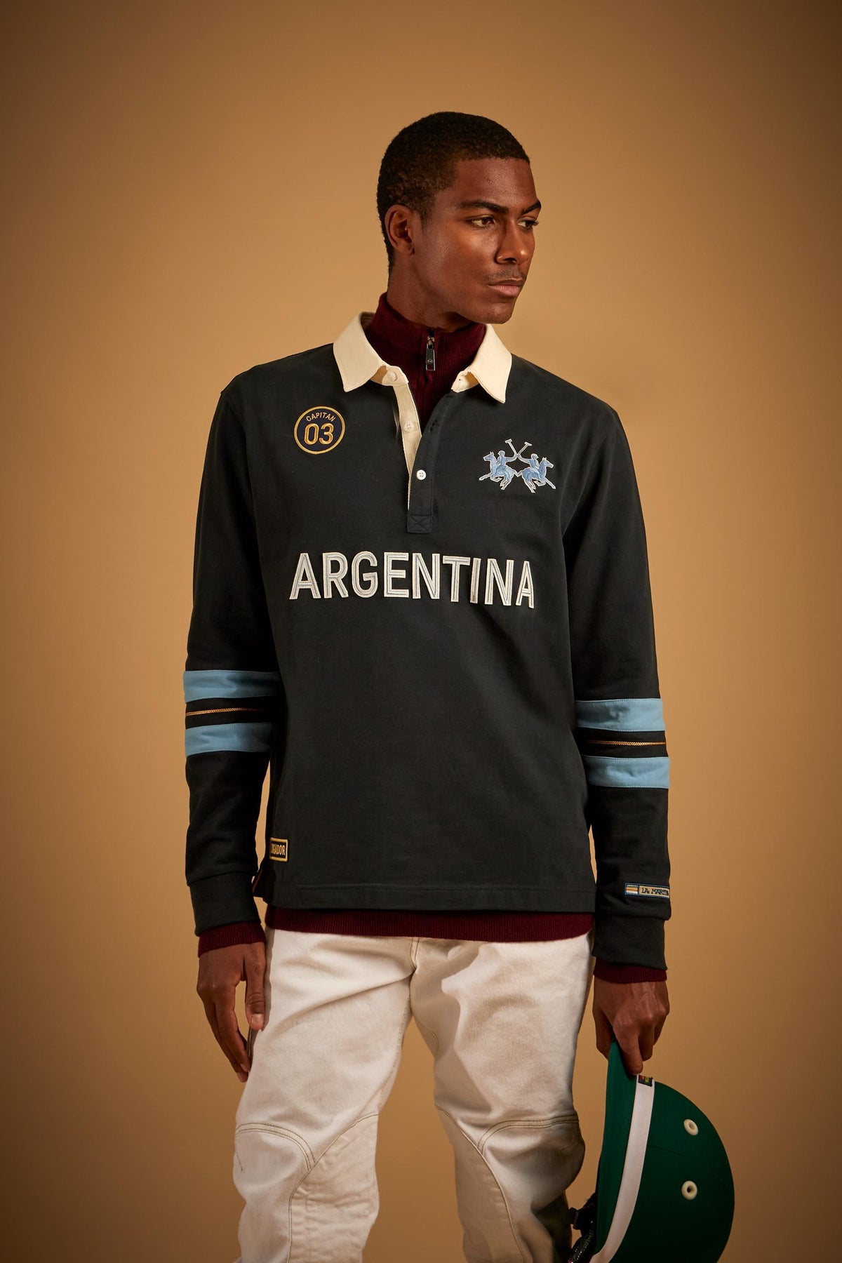 Men's Argentina polo shirt in heavy cotton jersey - Davide