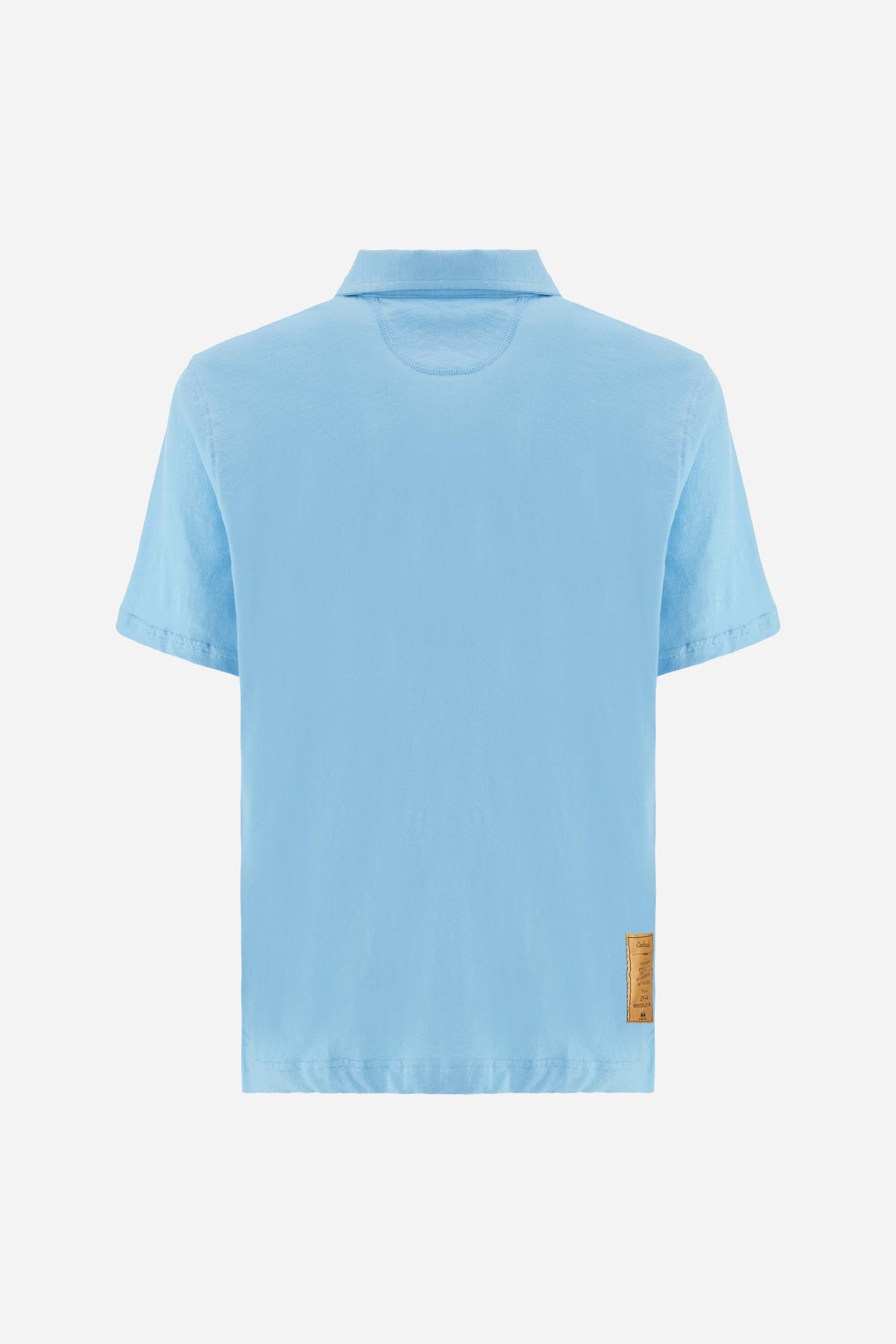Men’s short-sleeve slub cotton jersey polo shirt. Comfort fit with iconic details inspired by the 19-42 model. - Blue Bell