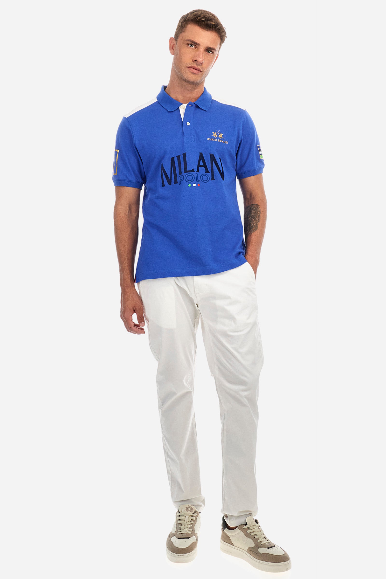 Regular-fit cotton polo shirt - Milan Summer Capsule