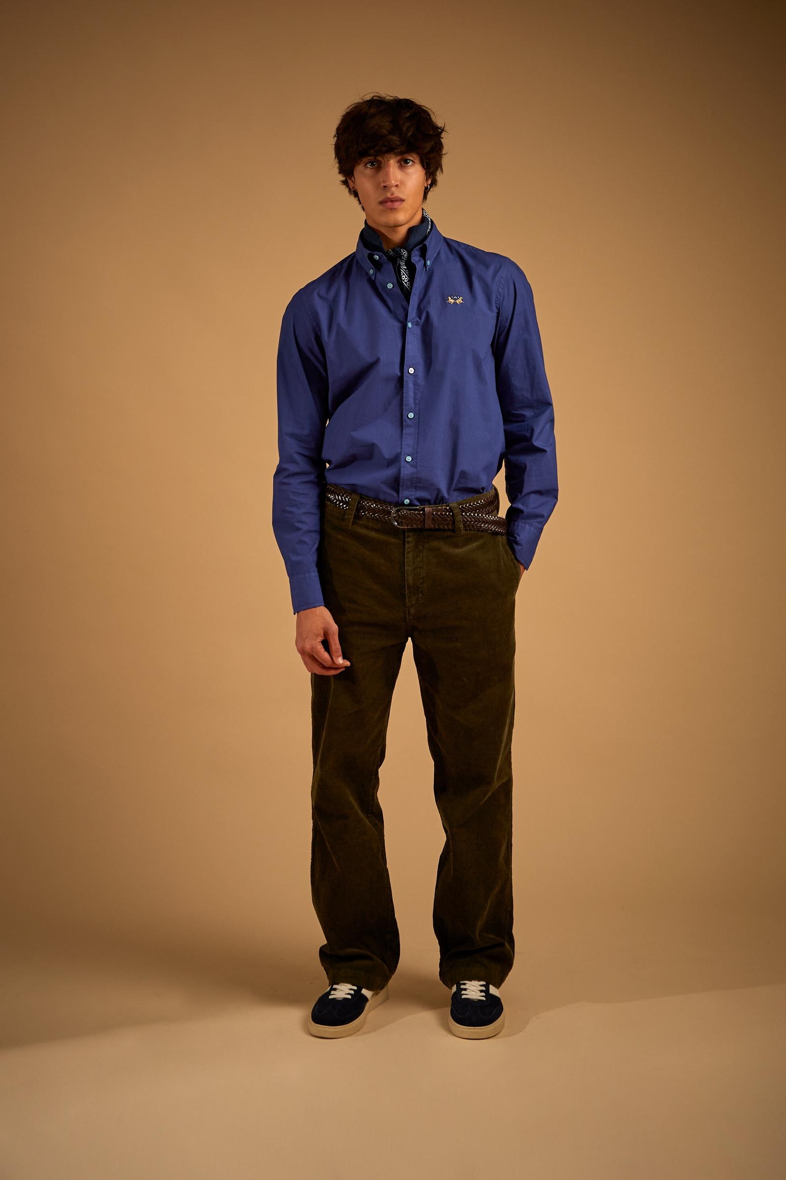 Men's shirt in garment-dyed cotton poplin - Rodolfo