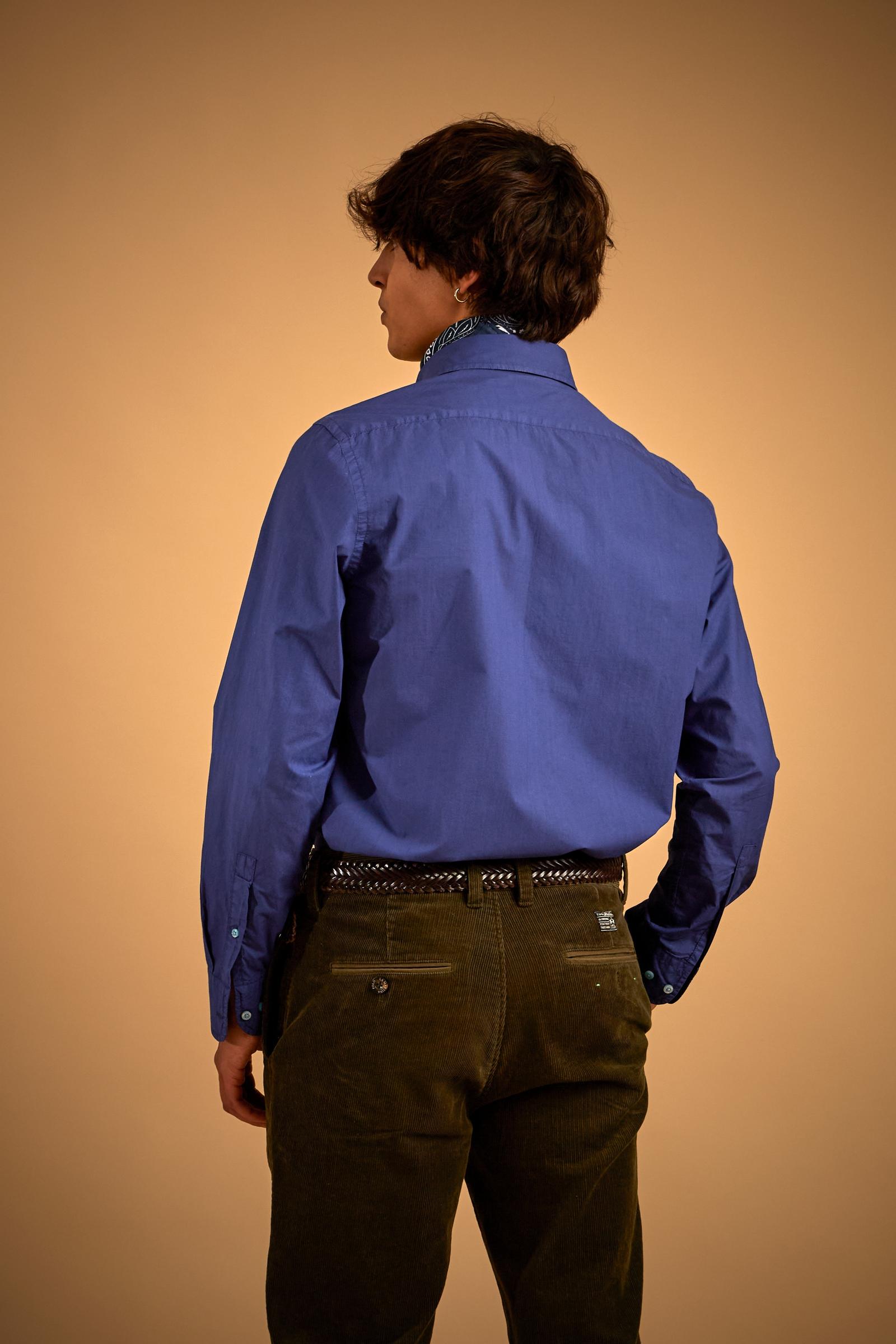 Men's shirt in garment-dyed cotton poplin - Rodolfo