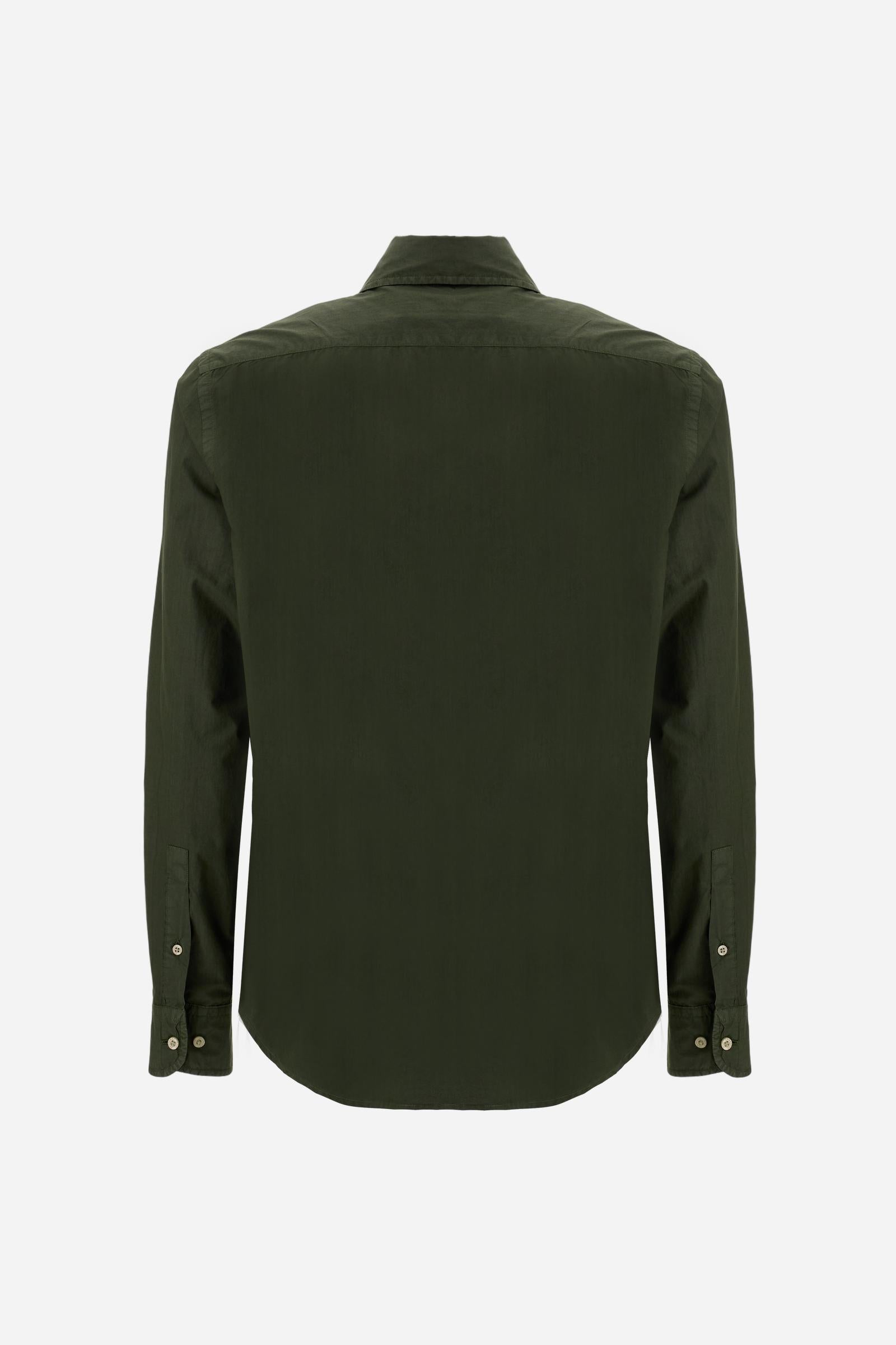 Men's shirt in garment-dyed cotton poplin - Rodolfo