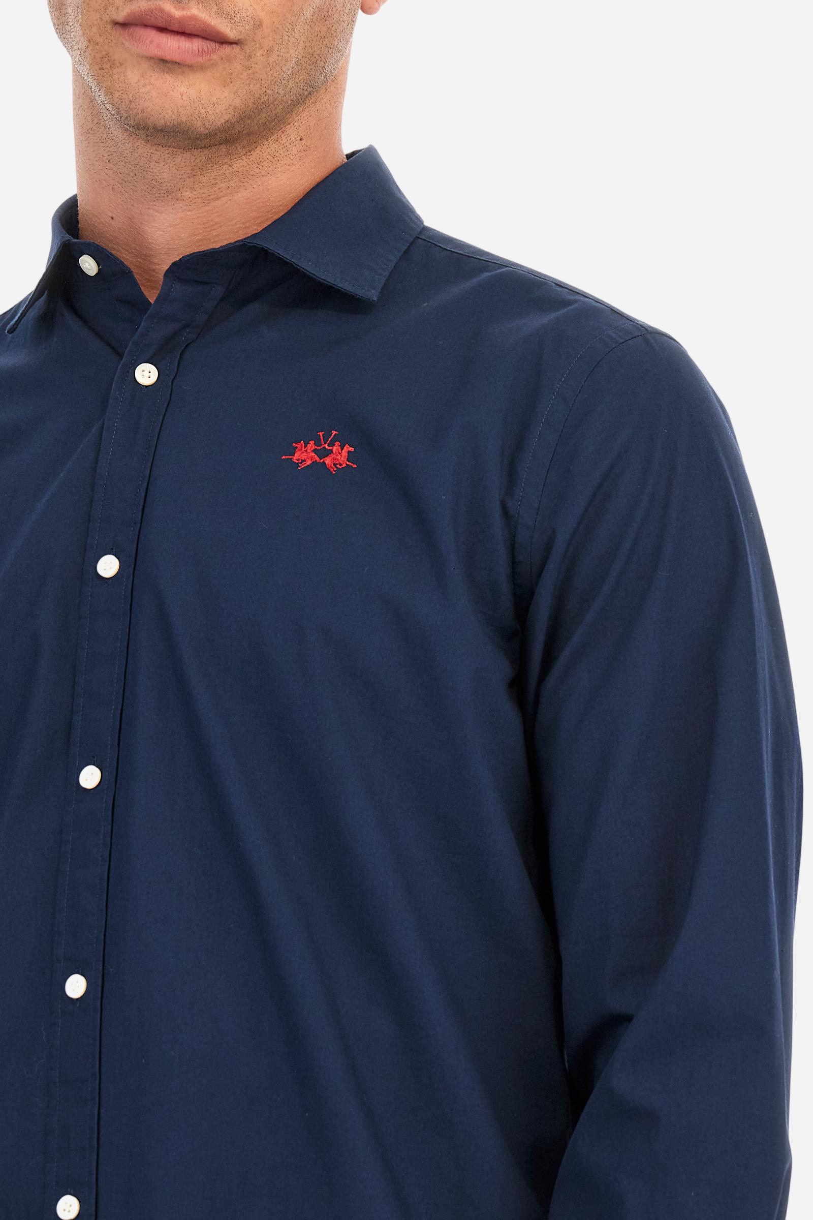 Slim poplin shirt with logo - Adolf